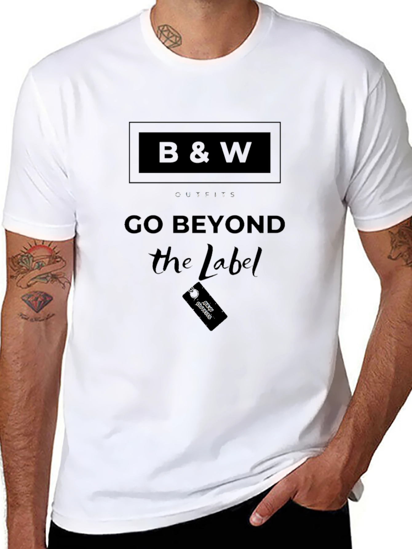 B & W Go Beyond the Label Black T-Shirt