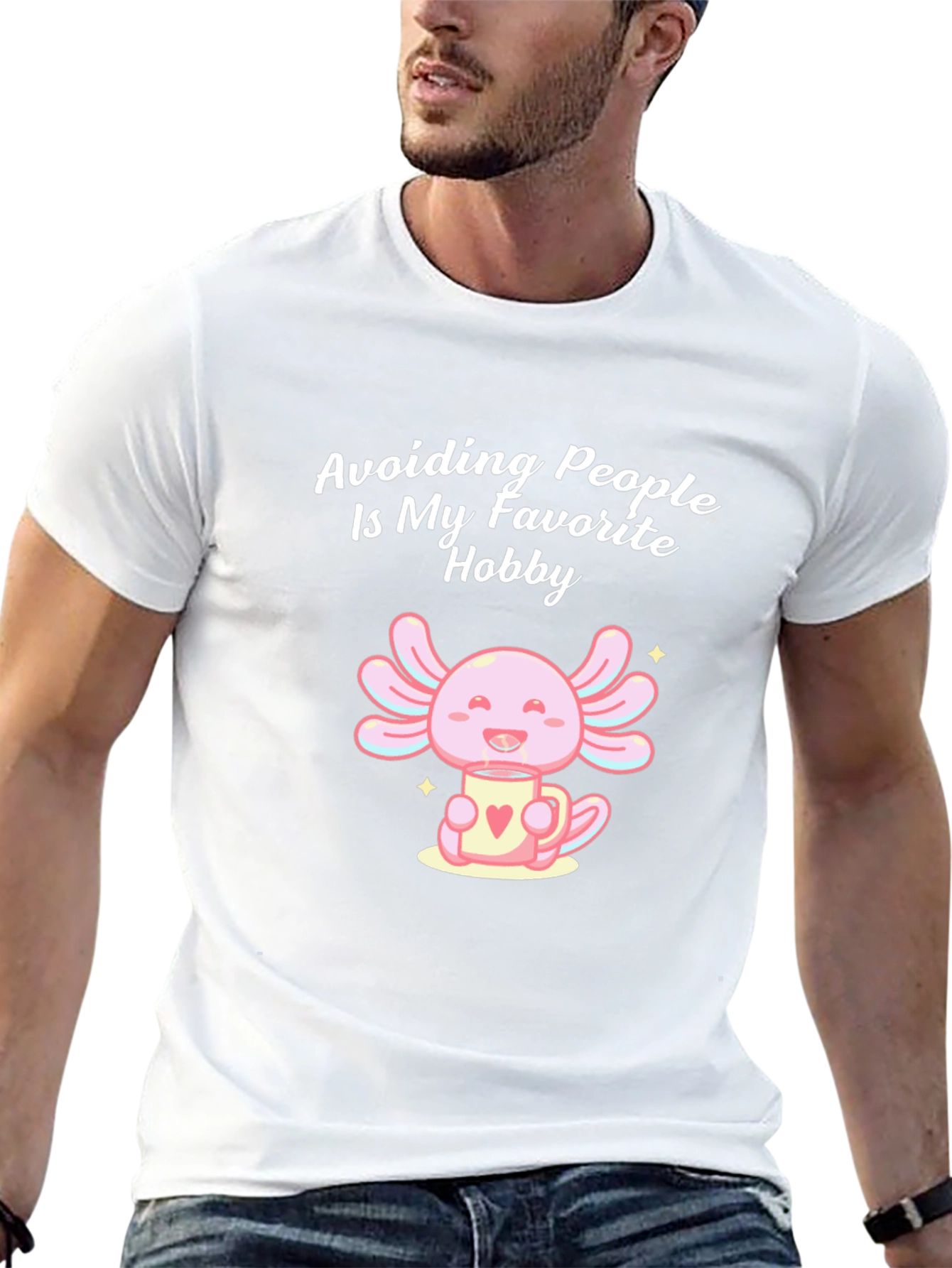 Avoid People Axolotl Graphic T-Shirt