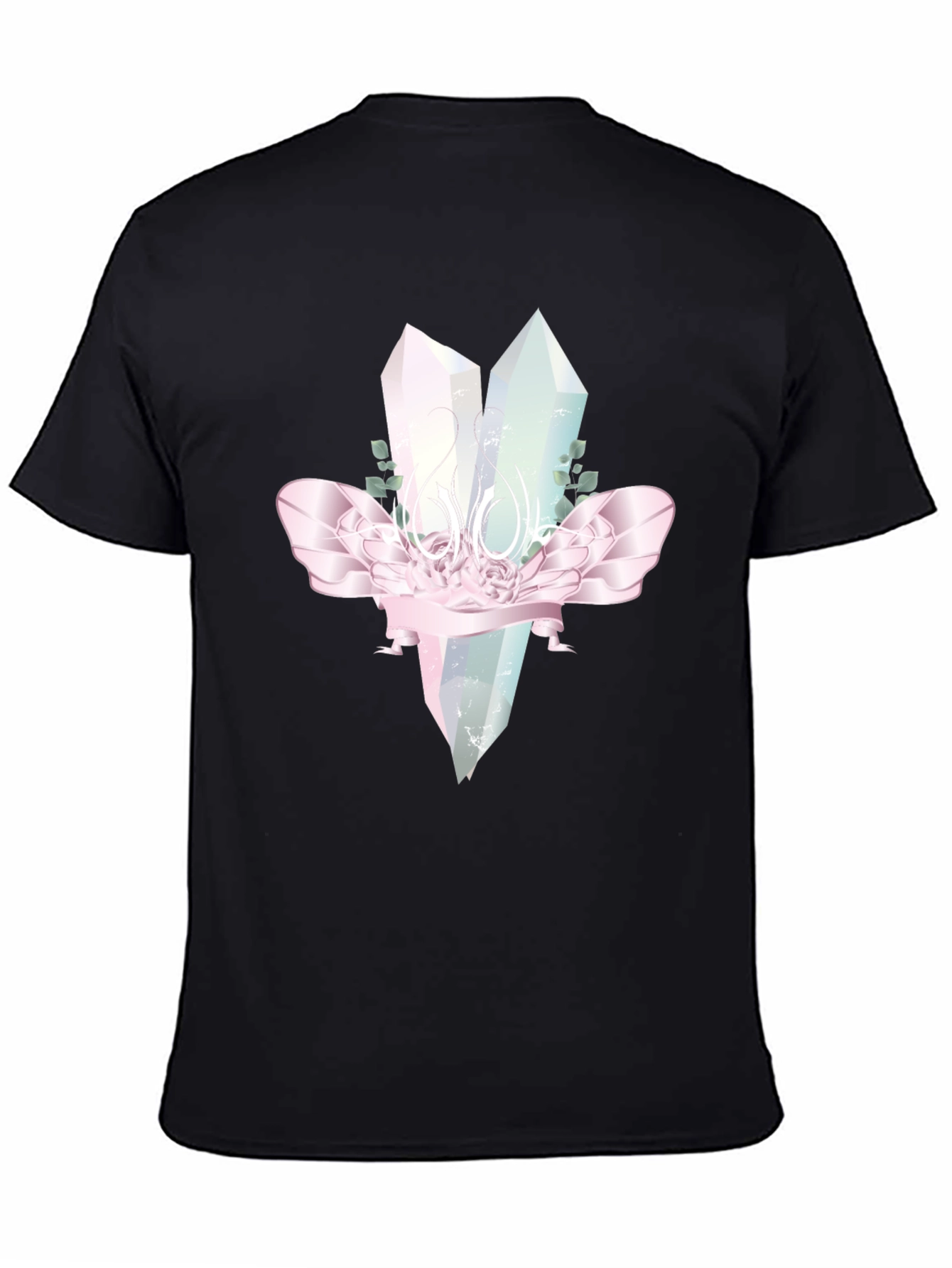Crystal Gemstone Graphic Tee - Black