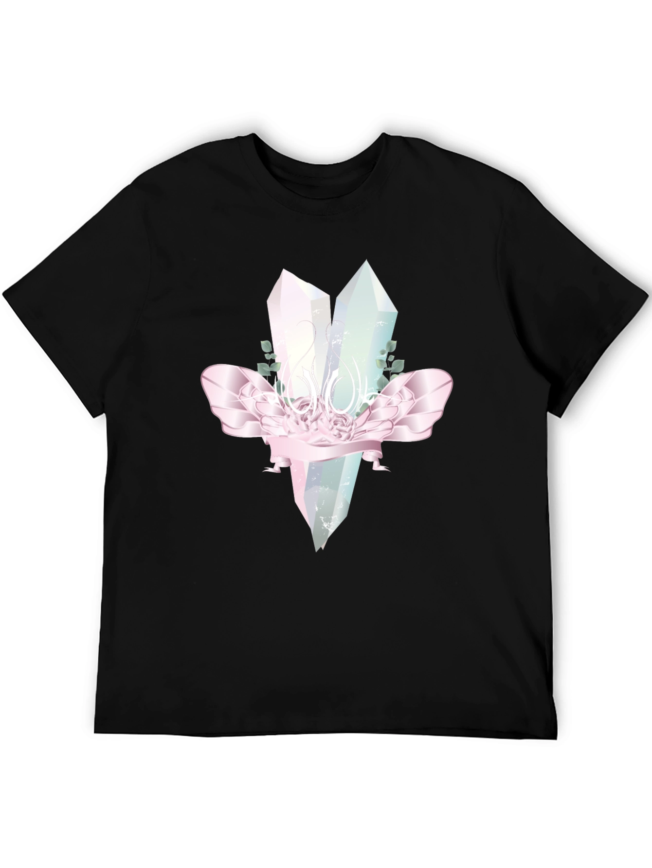Crystal Gemstone Graphic Tee - Black