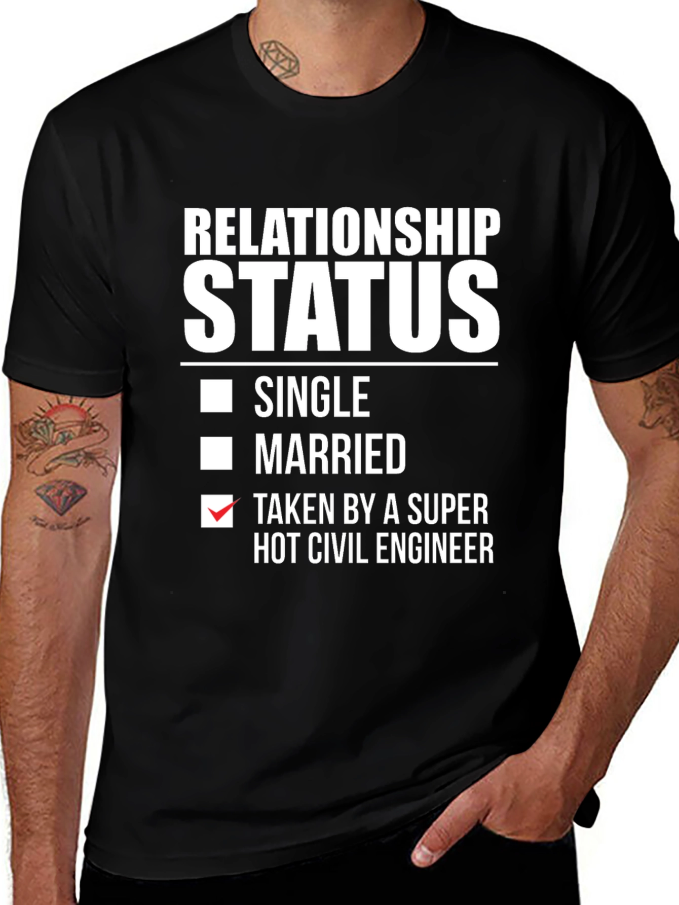 Civil Engineer Relationship Status T-Shirt