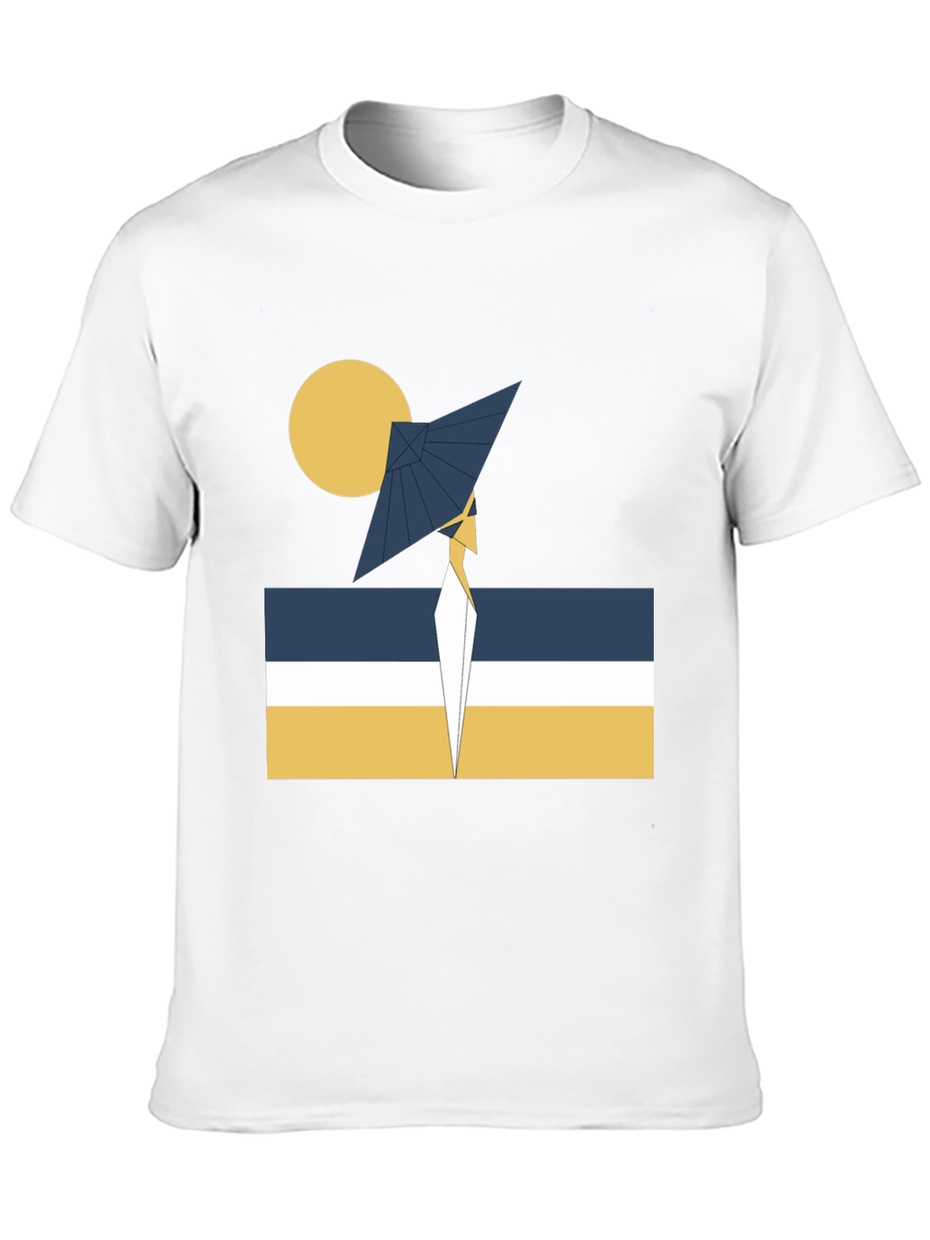 Abstract Geometric Graphic Tee - Modern Design