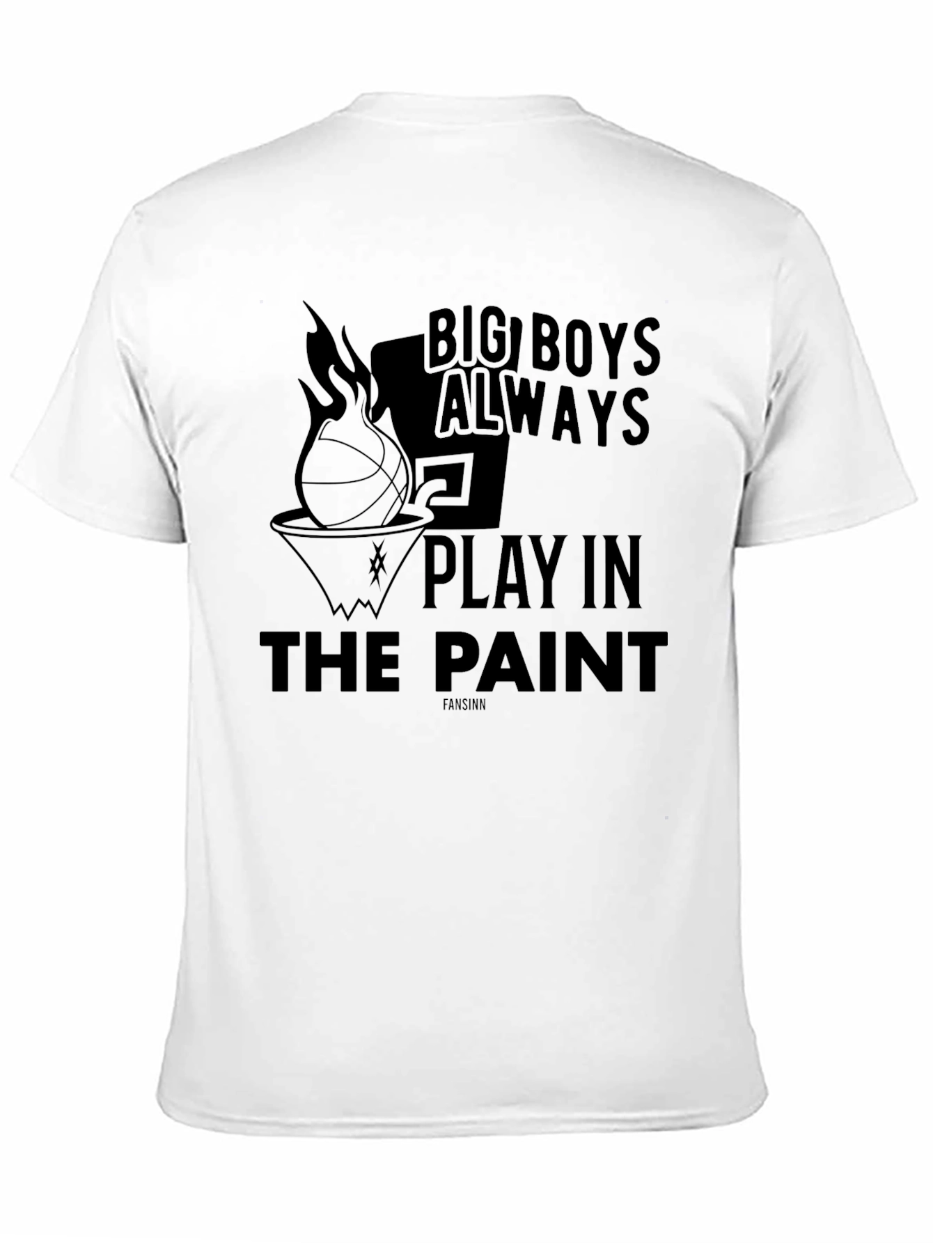 Big Boys Play in the Paint Basketball Graphic T-Shirt