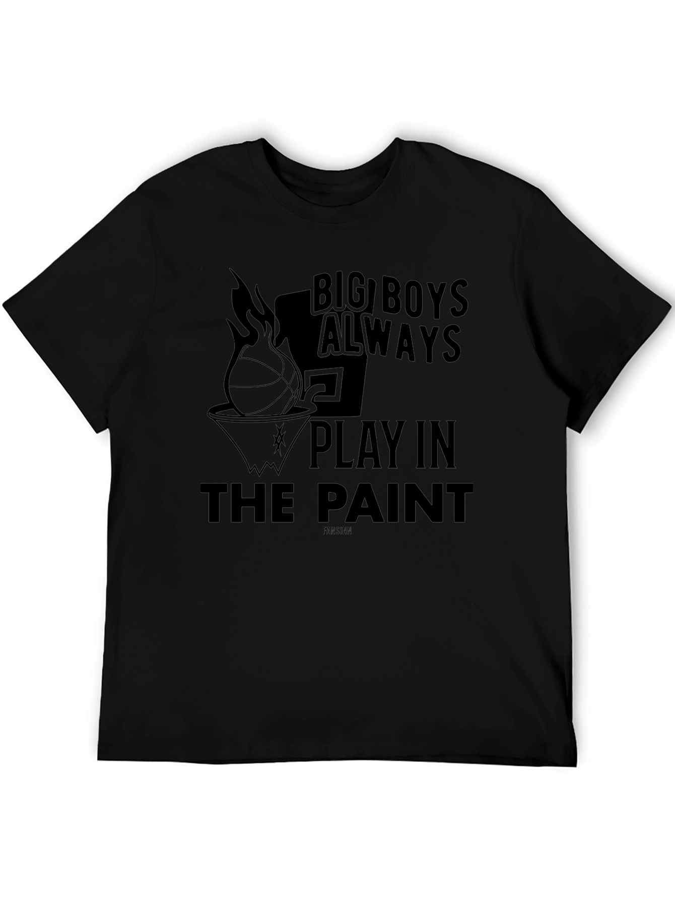 Big Boys Play in the Paint Basketball Graphic T-Shirt