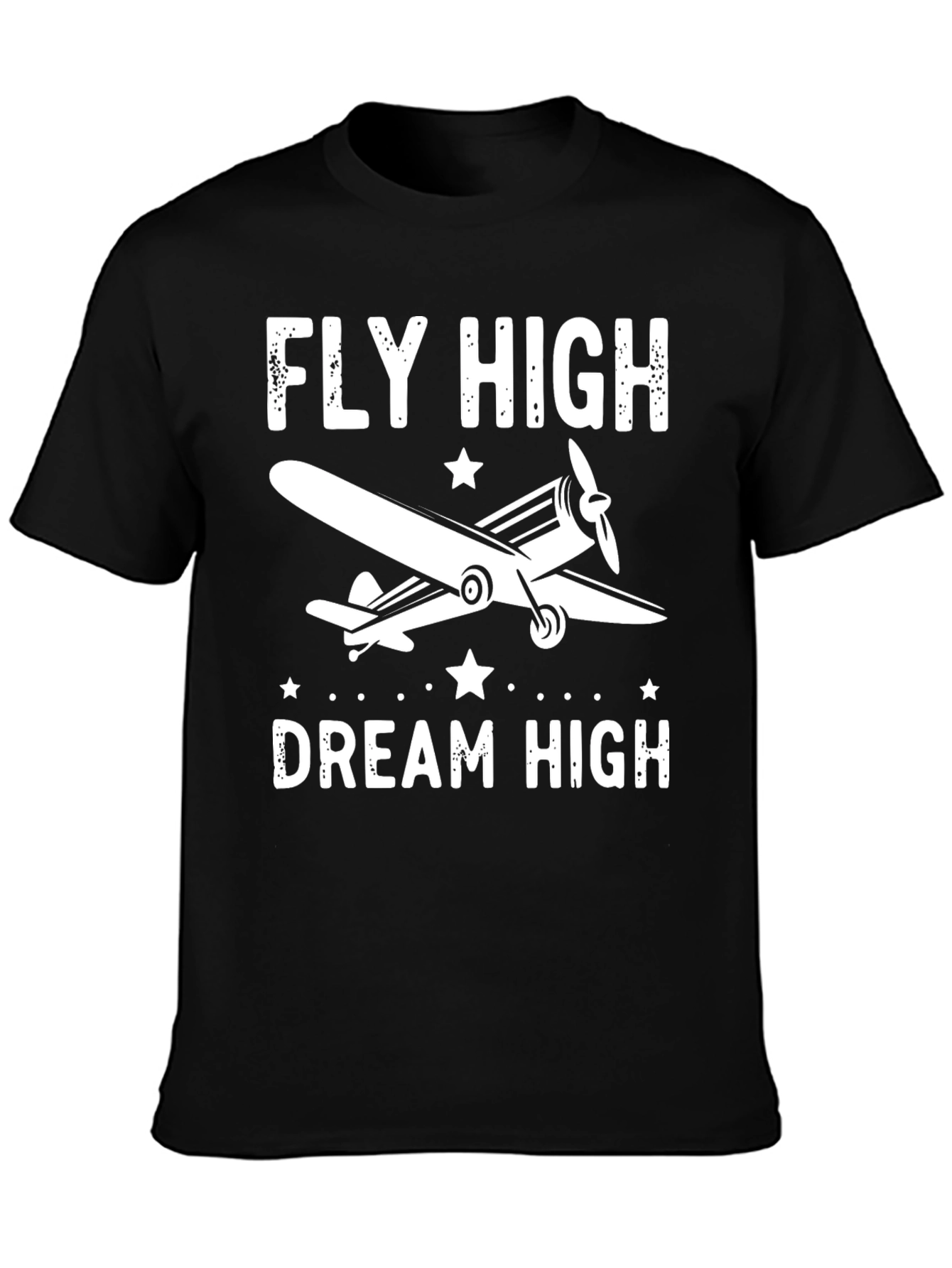 Fly High Dream High Airplane Graphic Tee