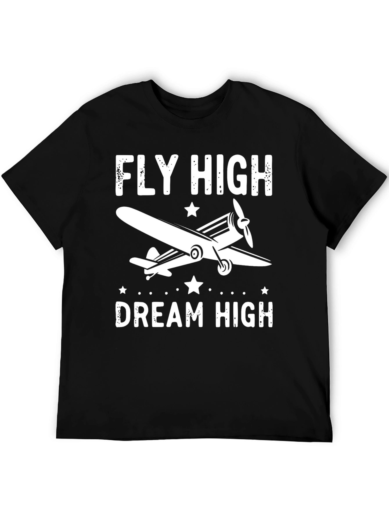 Fly High Dream High Airplane Graphic Tee