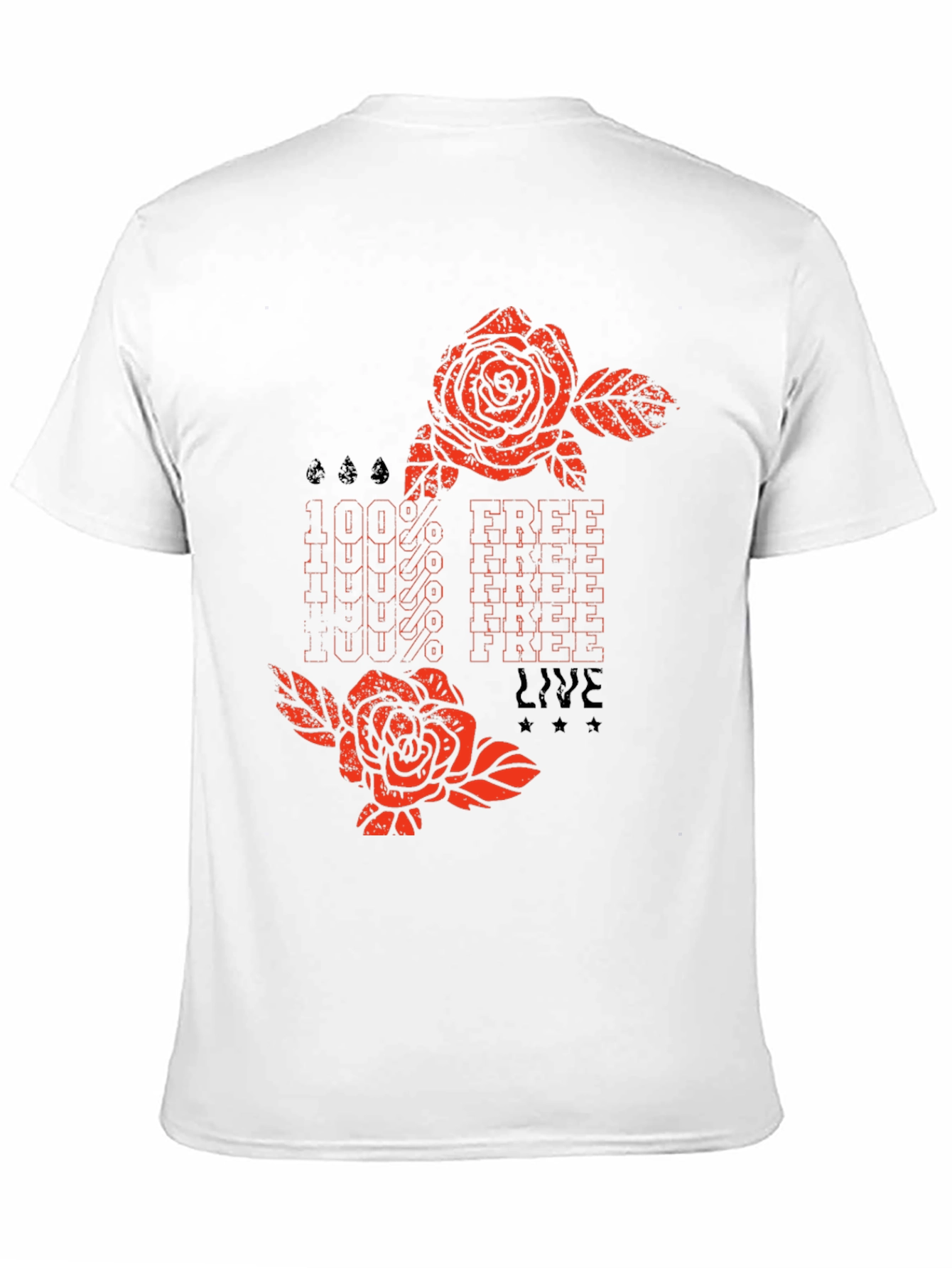 100% Free Graphic Print T-Shirt