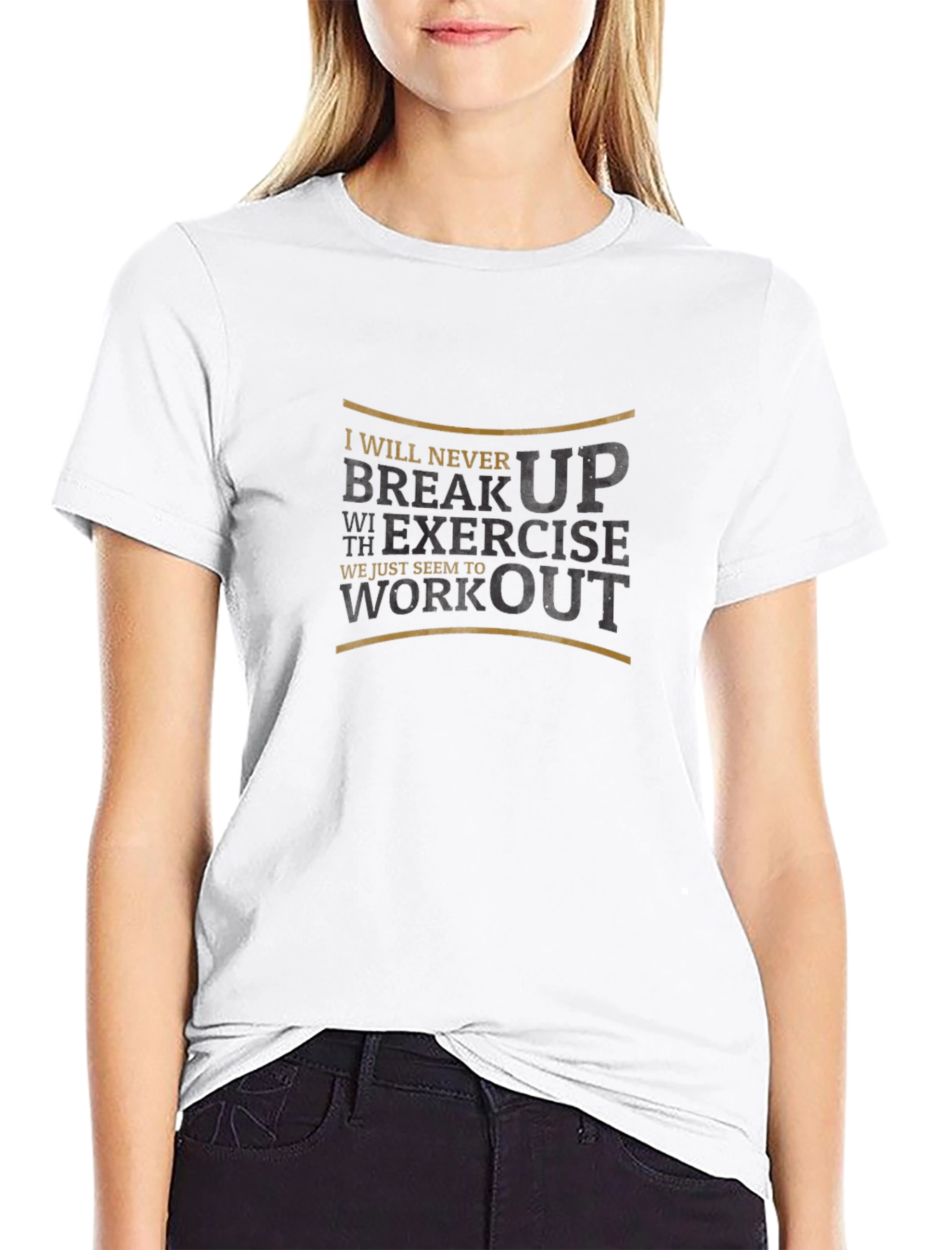 Never Break Up Exercise Black T-Shirt
