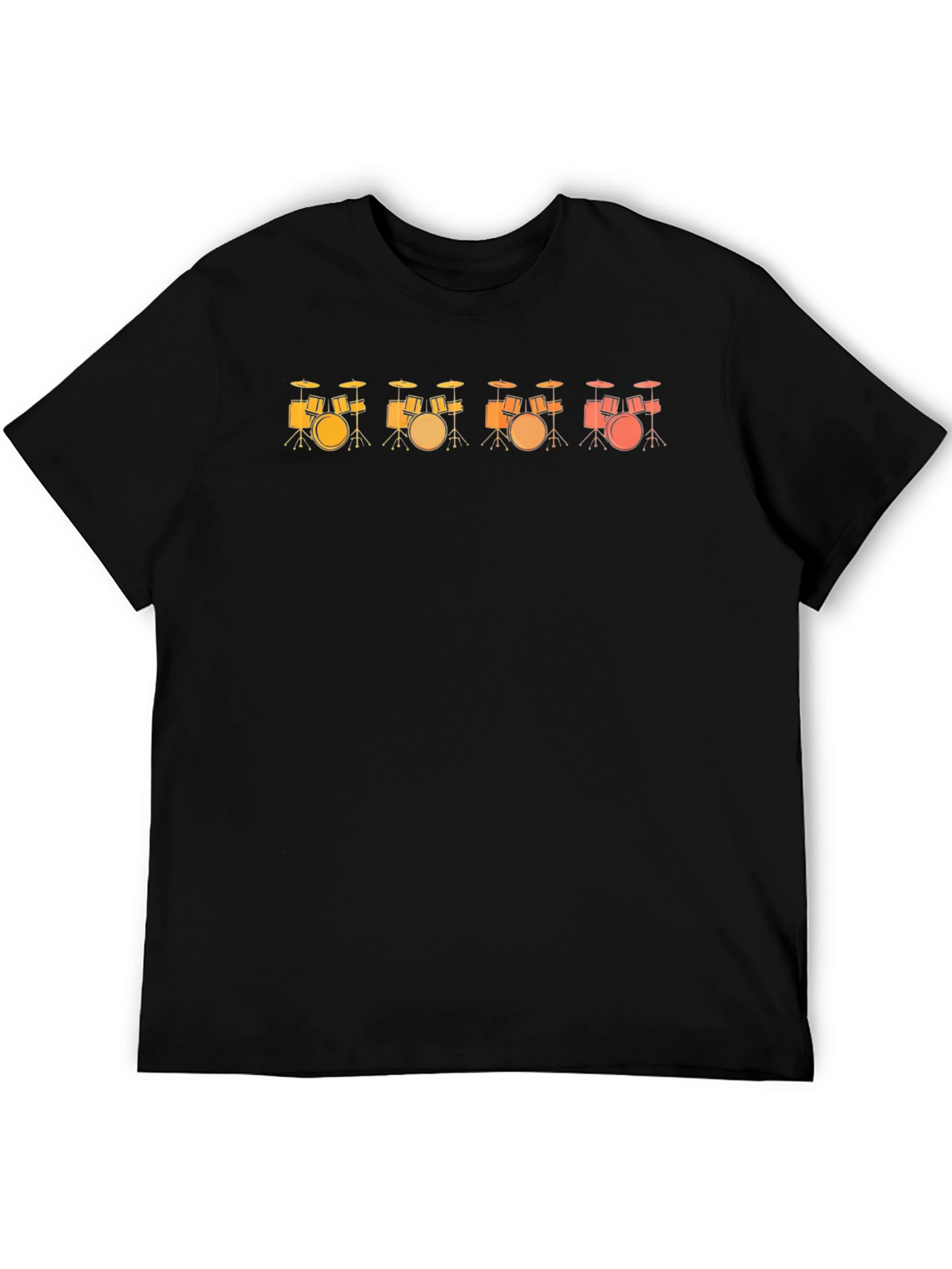 Drum Set Sunset Music T-Shirt