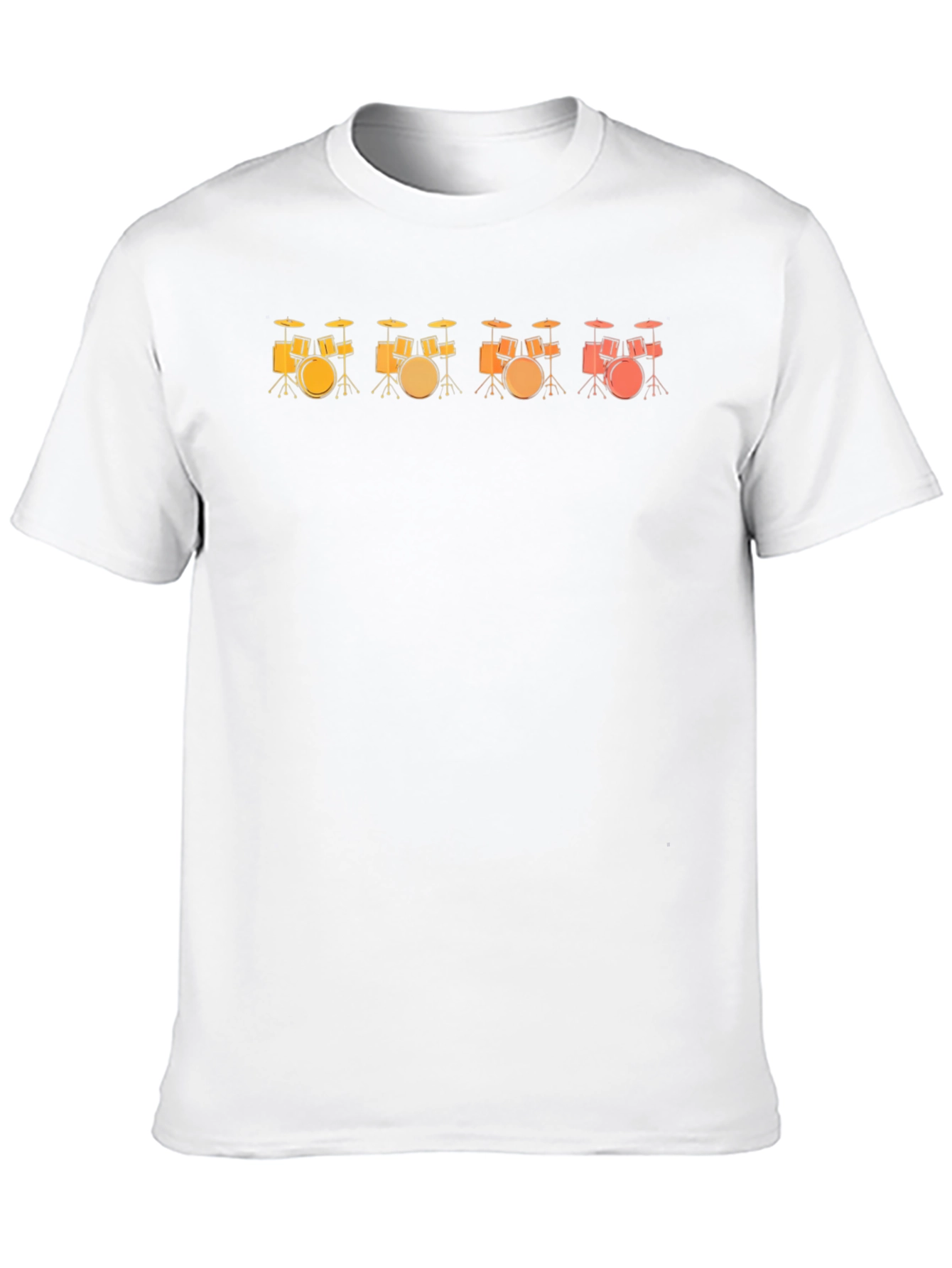 Drum Set Sunset Music T-Shirt