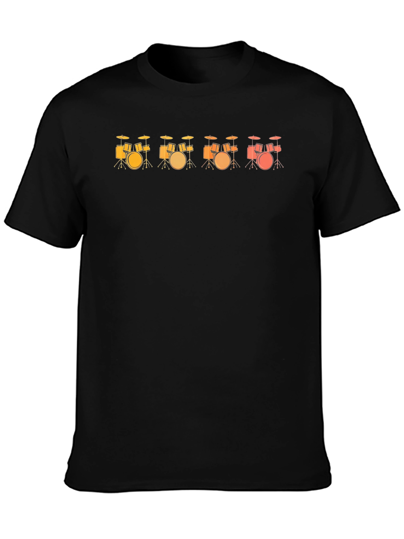 Drum Set Sunset Music T-Shirt