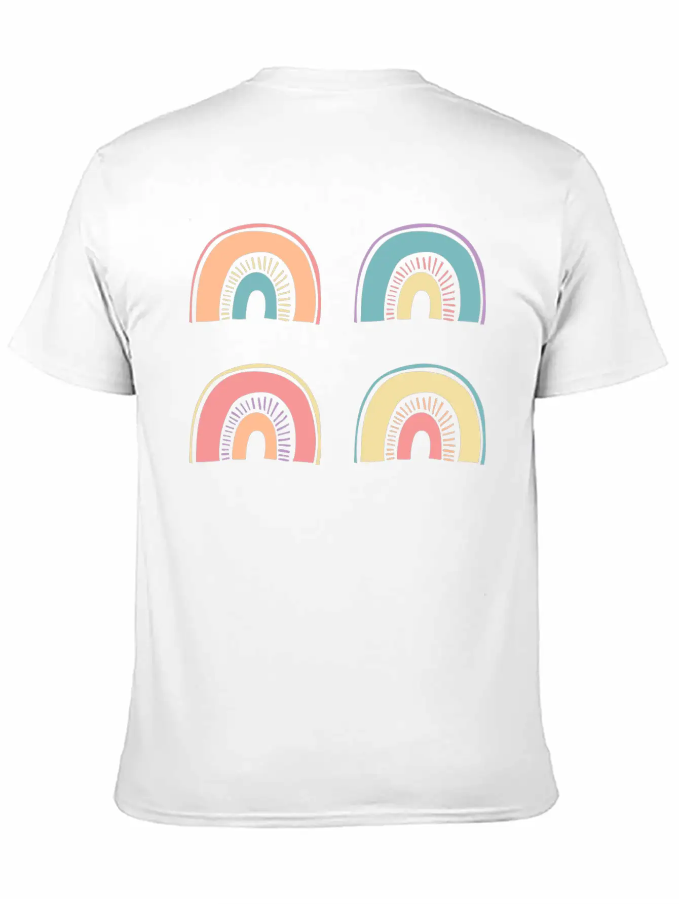 Multi Rainbow Unisex Casual T-Shirt – Clean Design For Daily Comfort