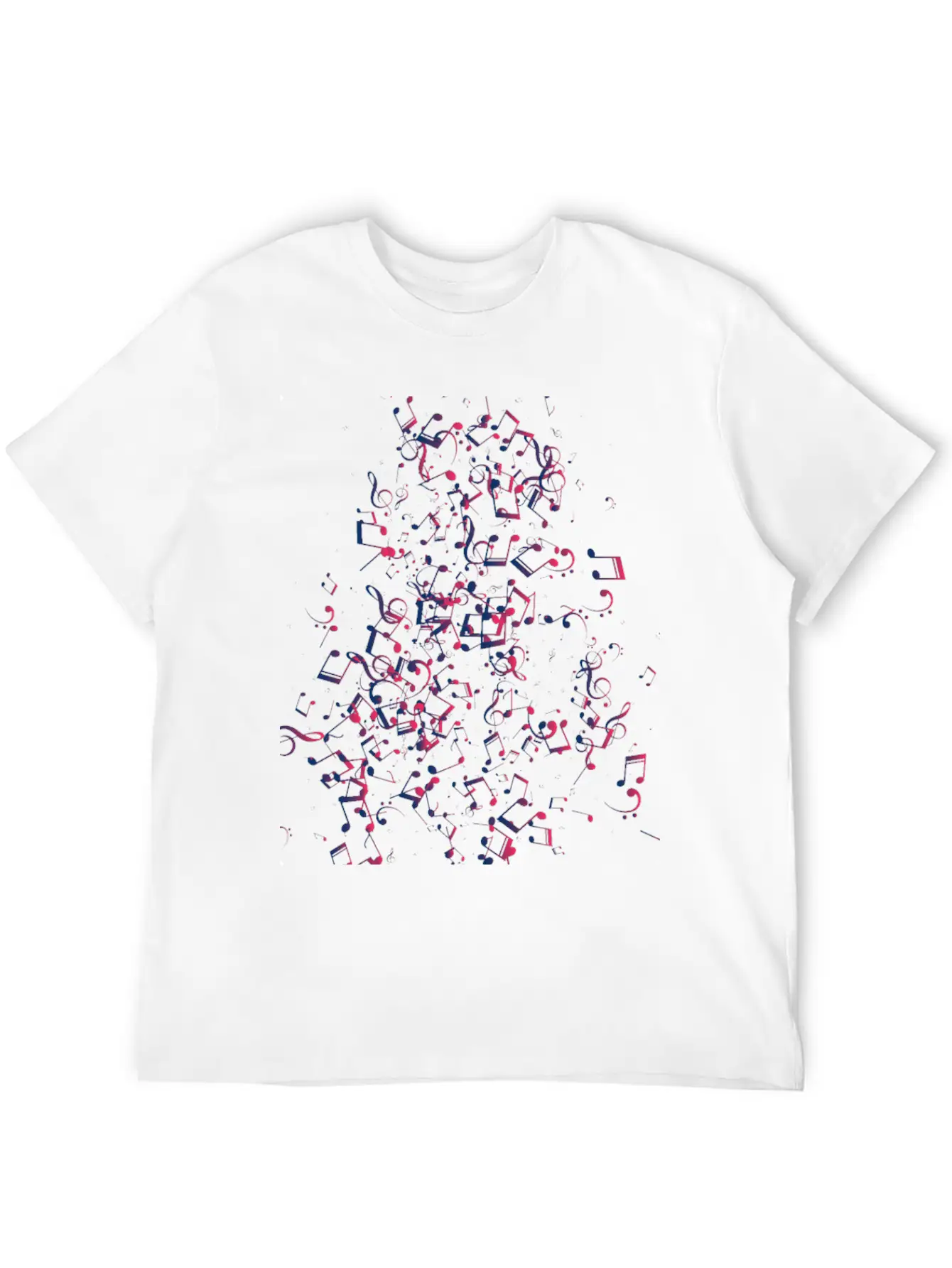 Musical Notes Unisex Casual T-Shirt – Clean Design For Daily Comfort