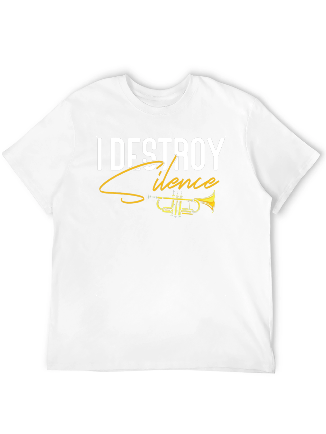 I Destroy Silence Trumpet Black T-Shirt