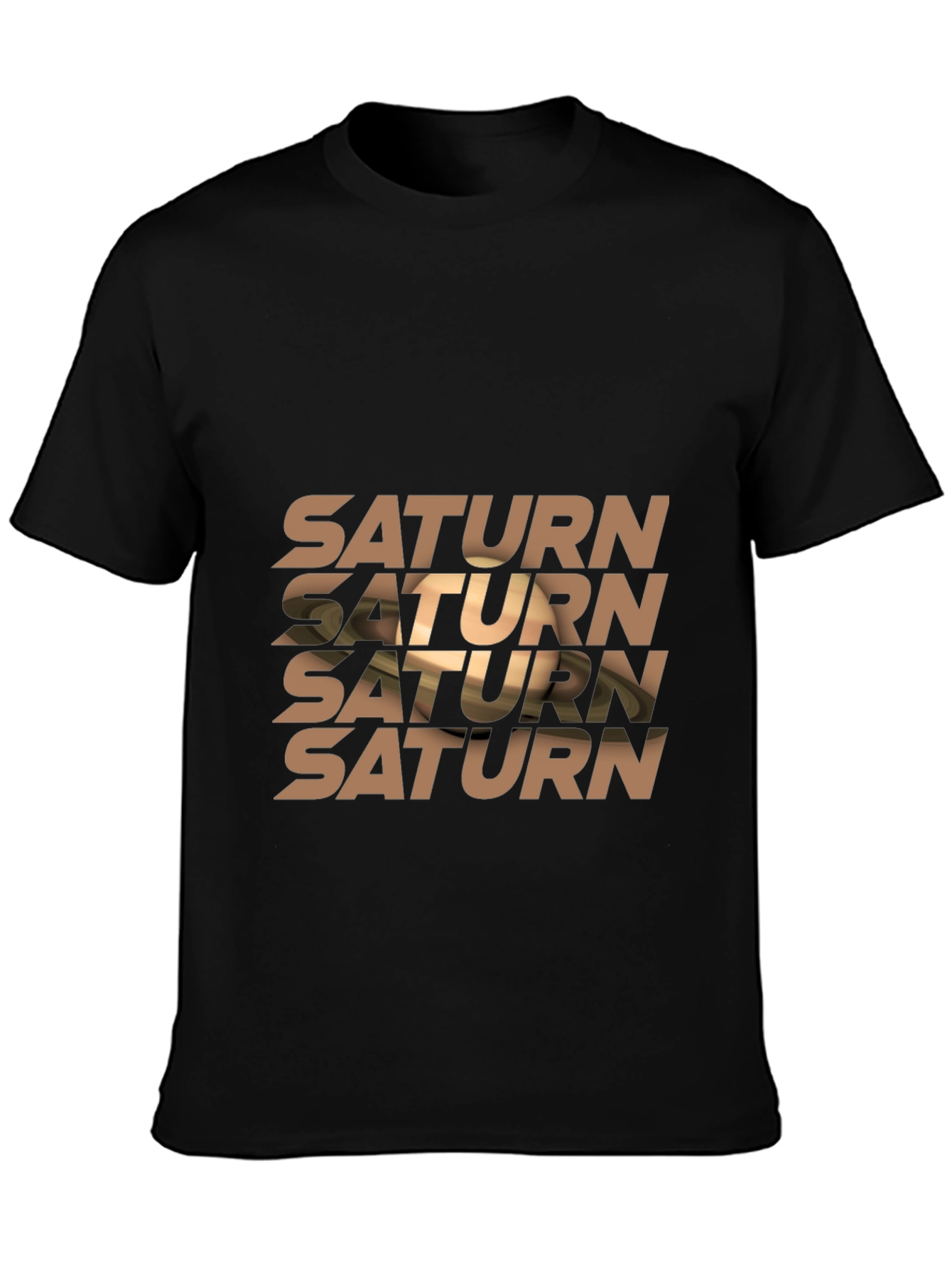 Saturn Graphic Print T-Shirt - Stylish Space Tee