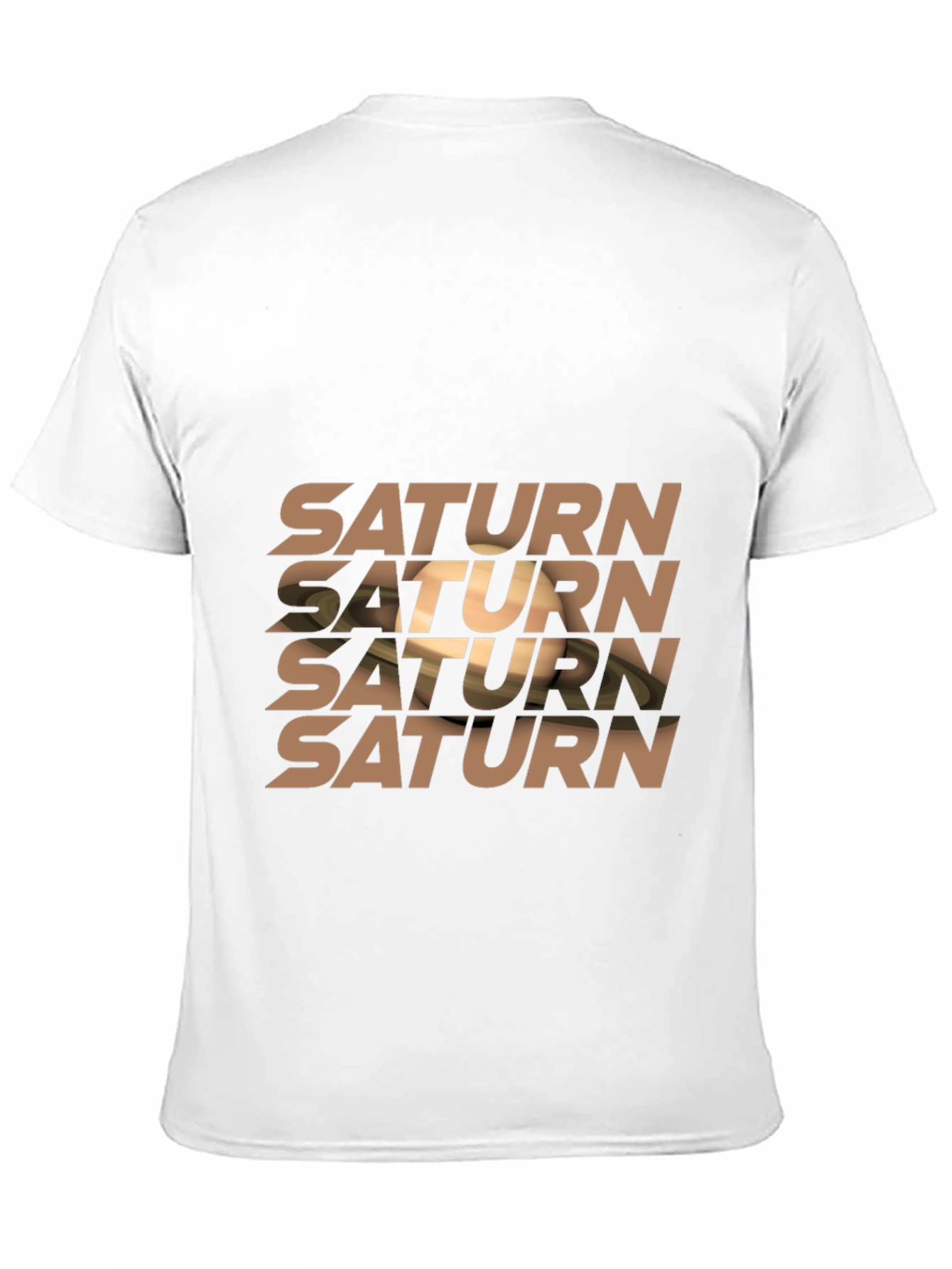 Saturn Graphic Print T-Shirt - Stylish Space Tee