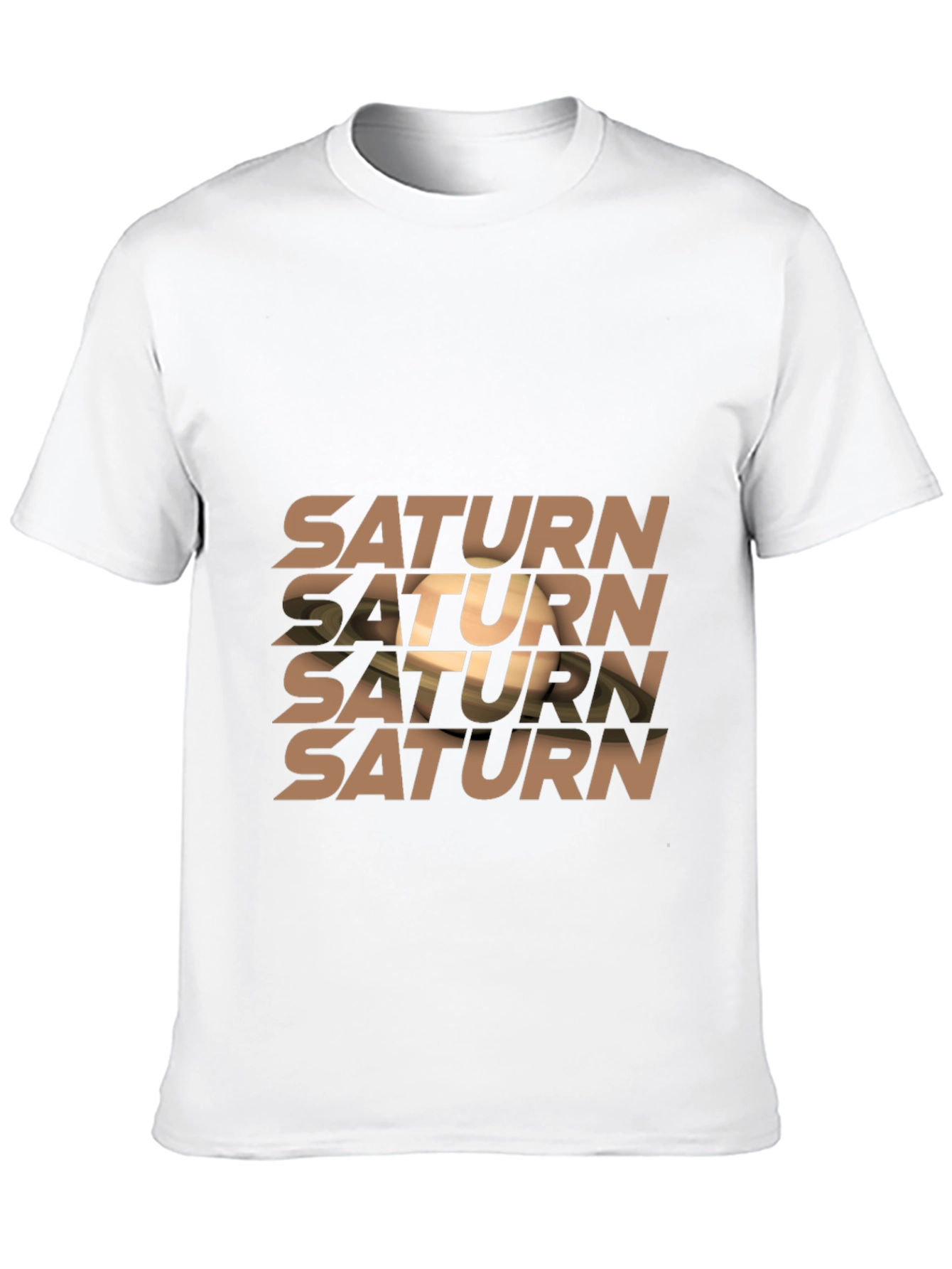 Saturn Graphic Print T-Shirt - Stylish Space Tee