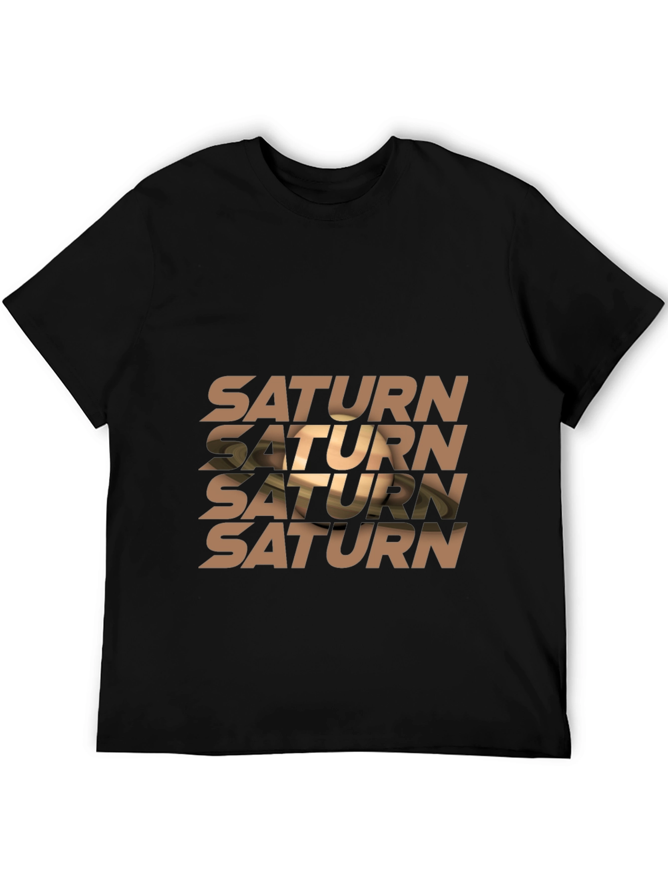 Saturn Graphic Print T-Shirt - Stylish Space Tee