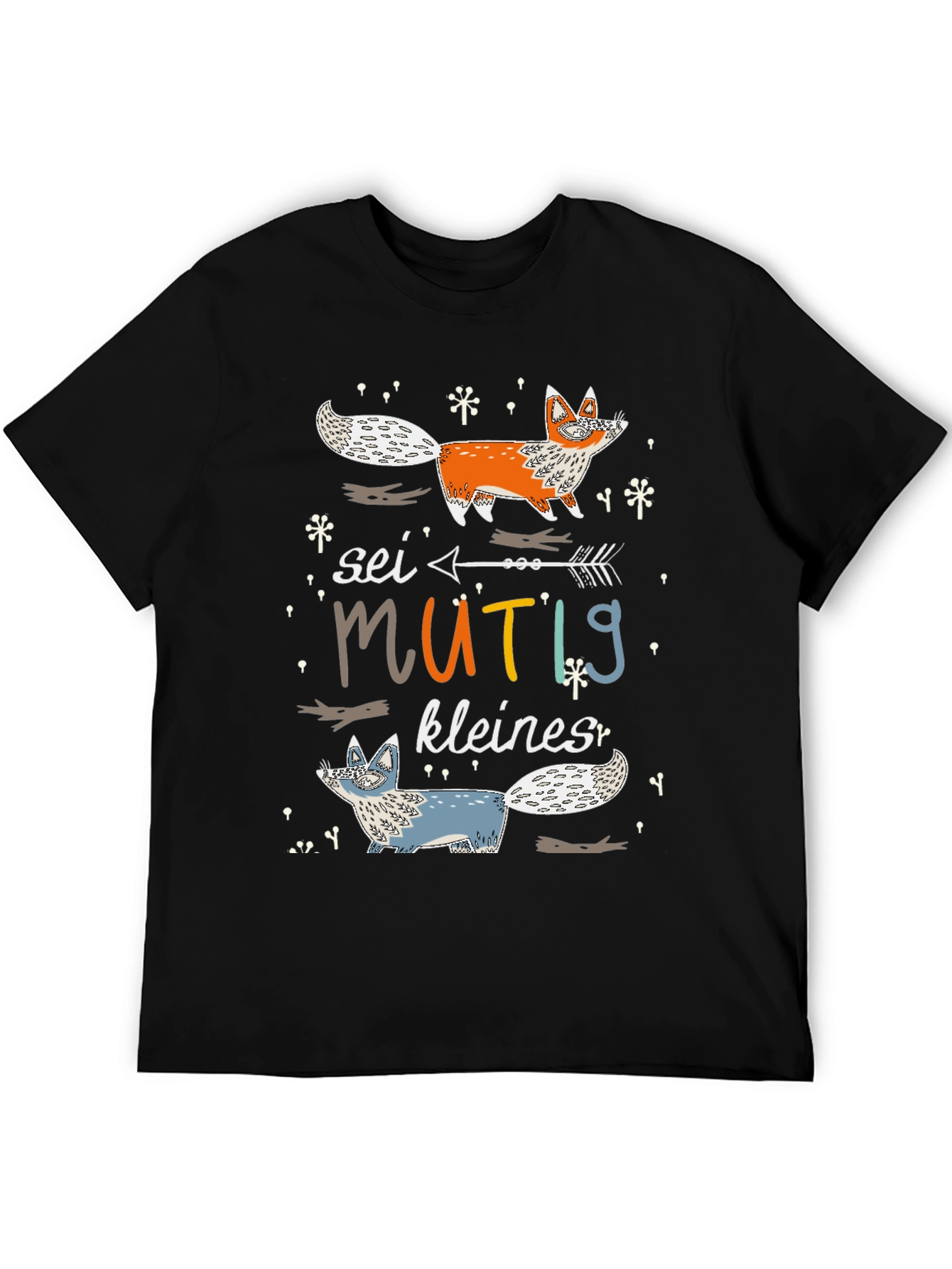 Cute Fox Graphic Tee - Sei Mutig Kleines