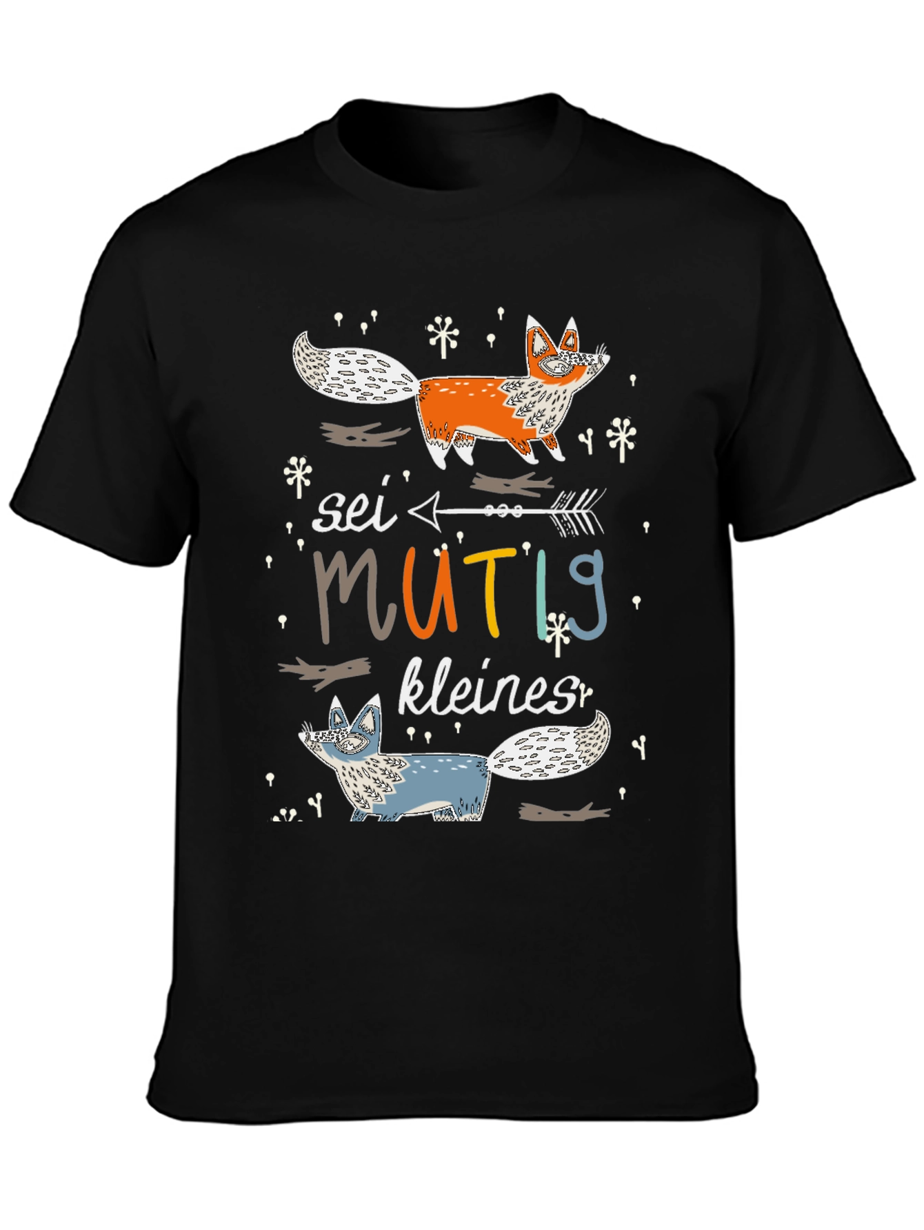 Cute Fox Graphic Tee - Sei Mutig Kleines