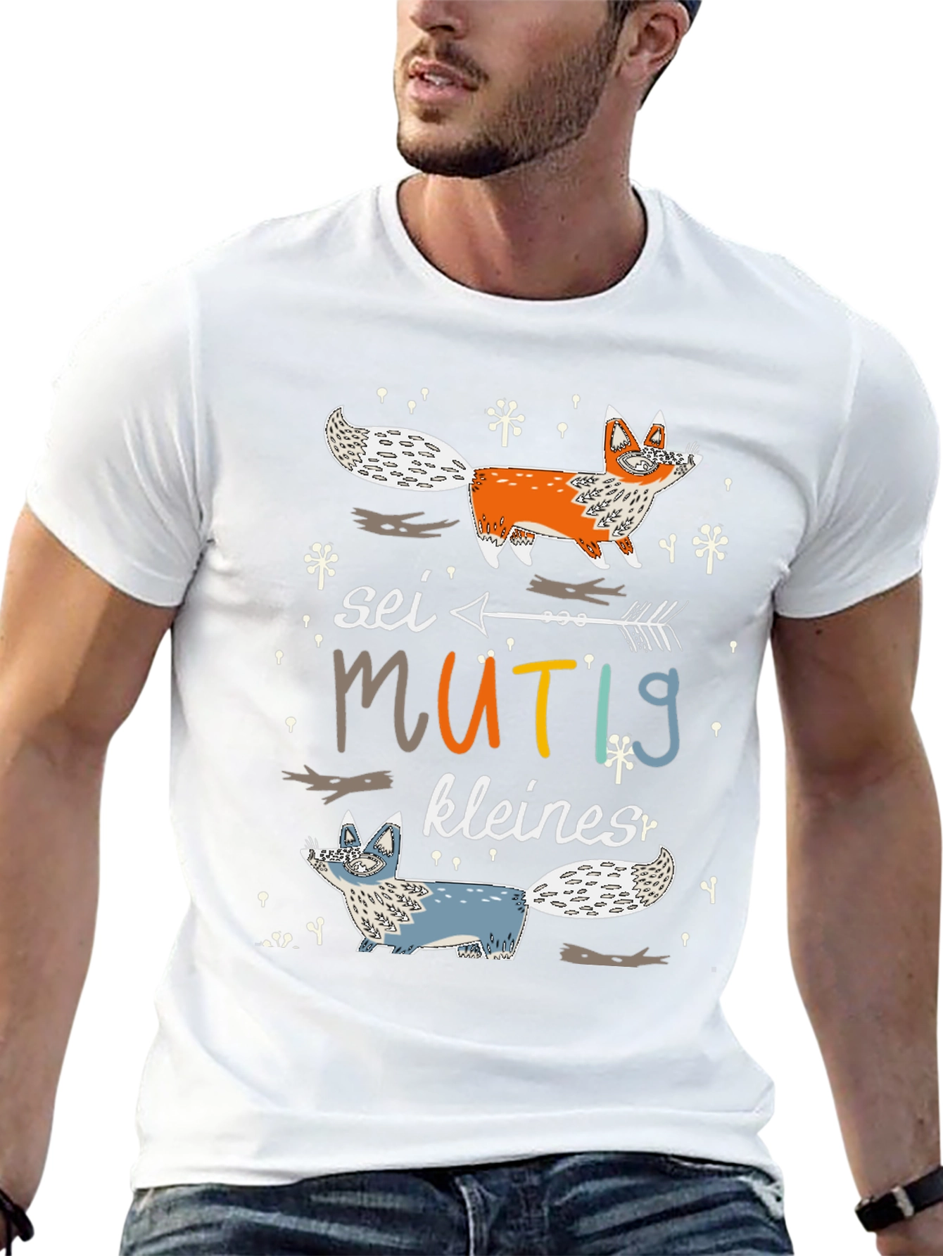 Cute Fox Graphic Tee - Sei Mutig Kleines