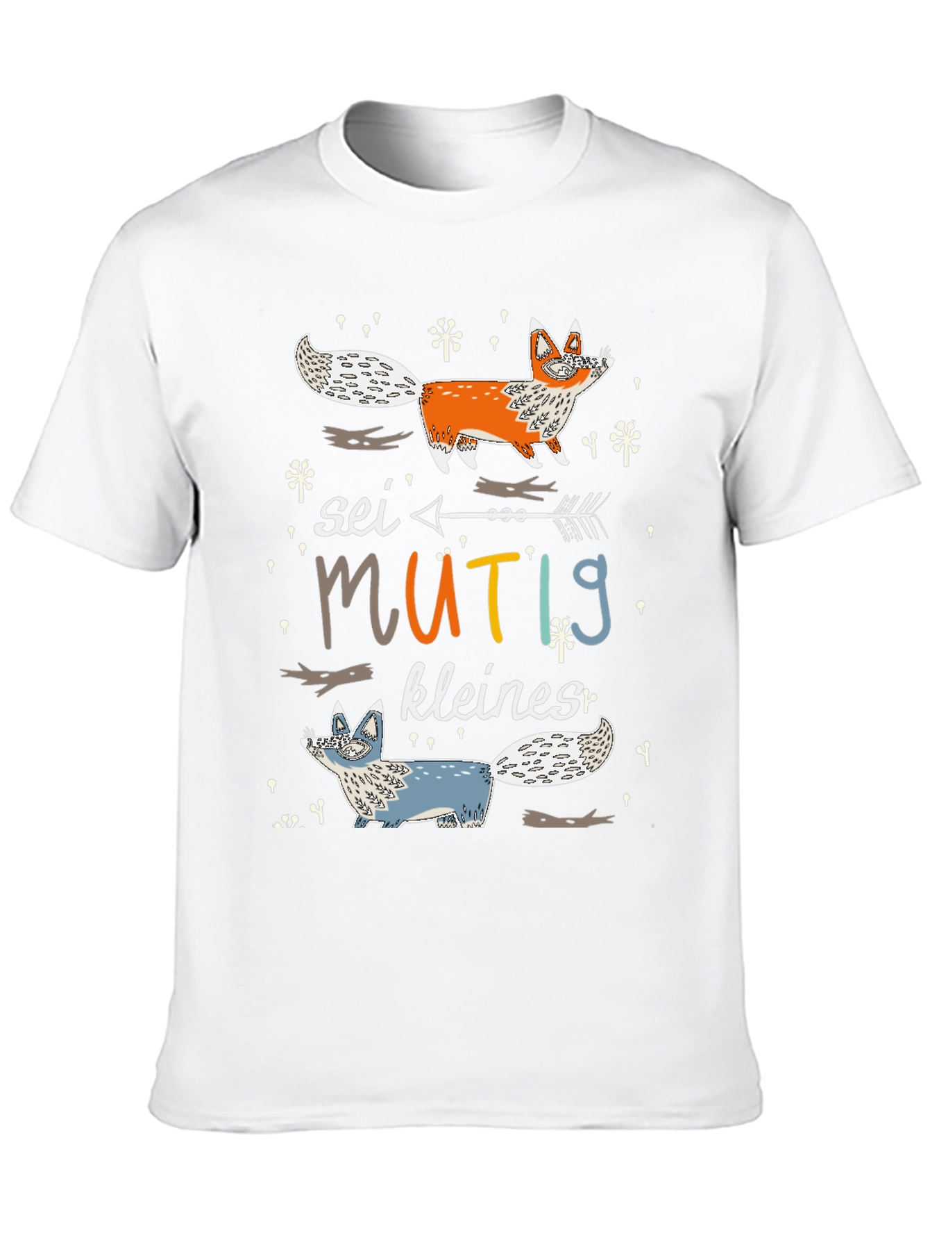 Cute Fox Graphic Tee - Sei Mutig Kleines