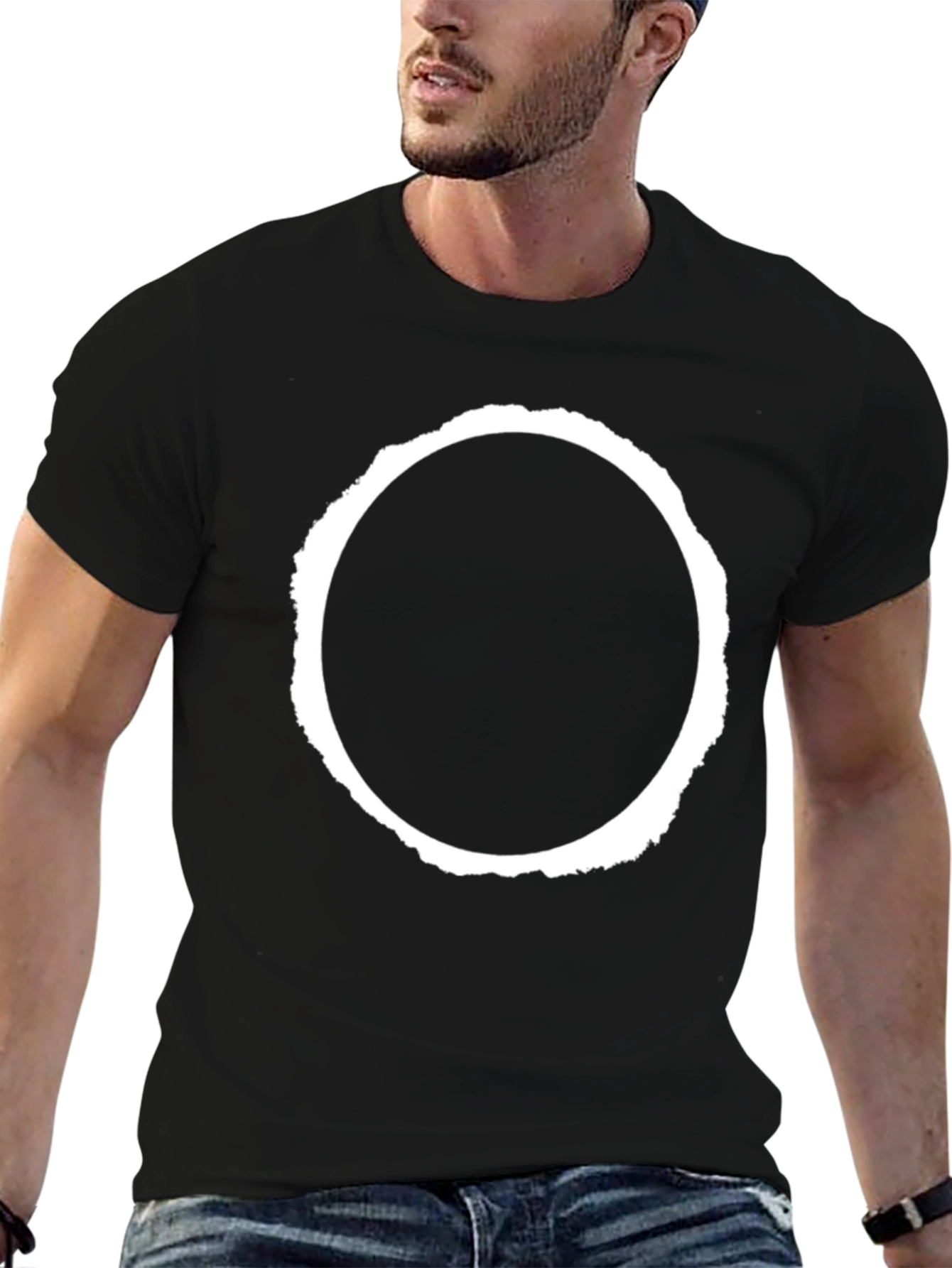 Eclipse Graphic Tee - Black Cotton Blend