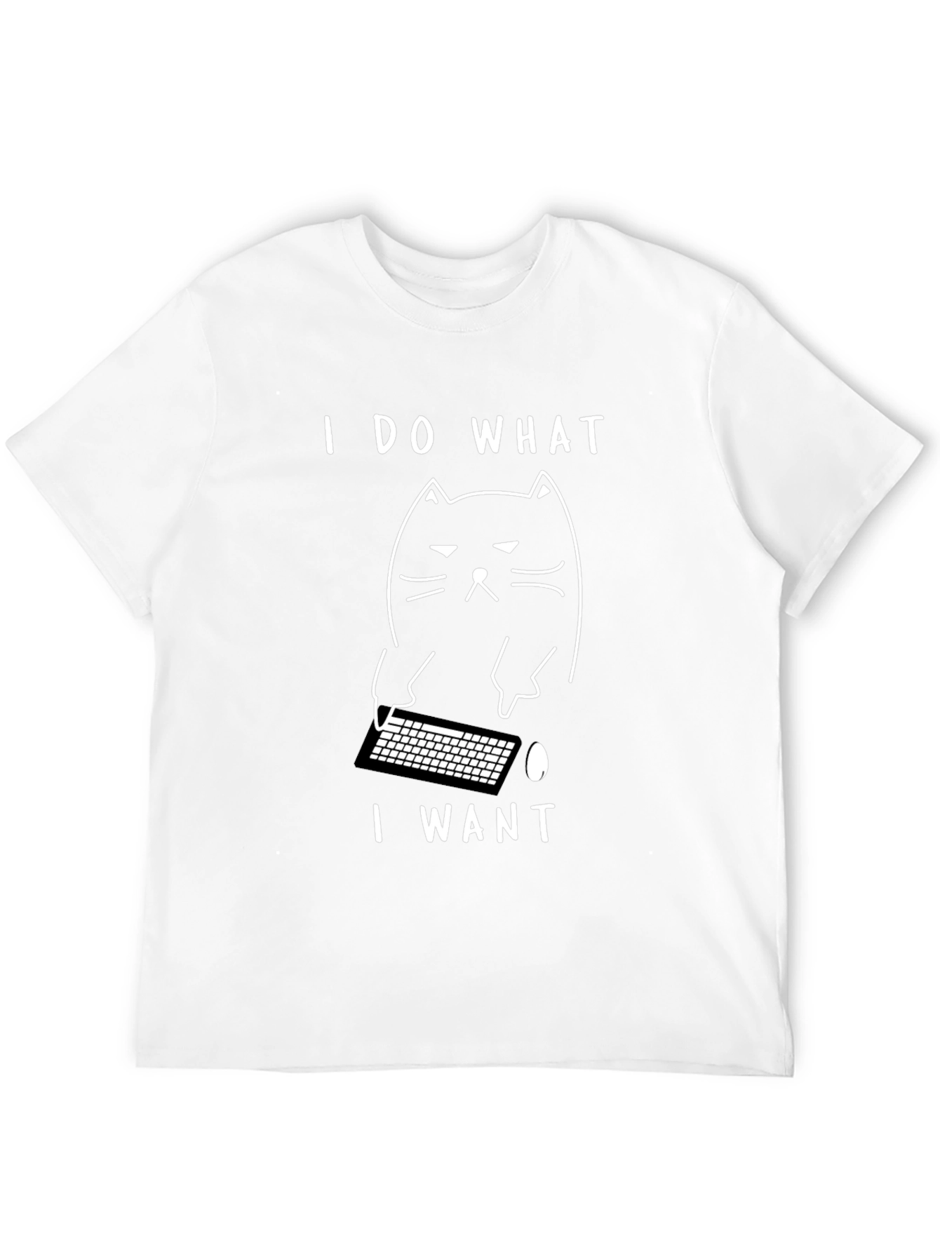 Funny Cat I Do What I Want Black T-Shirt