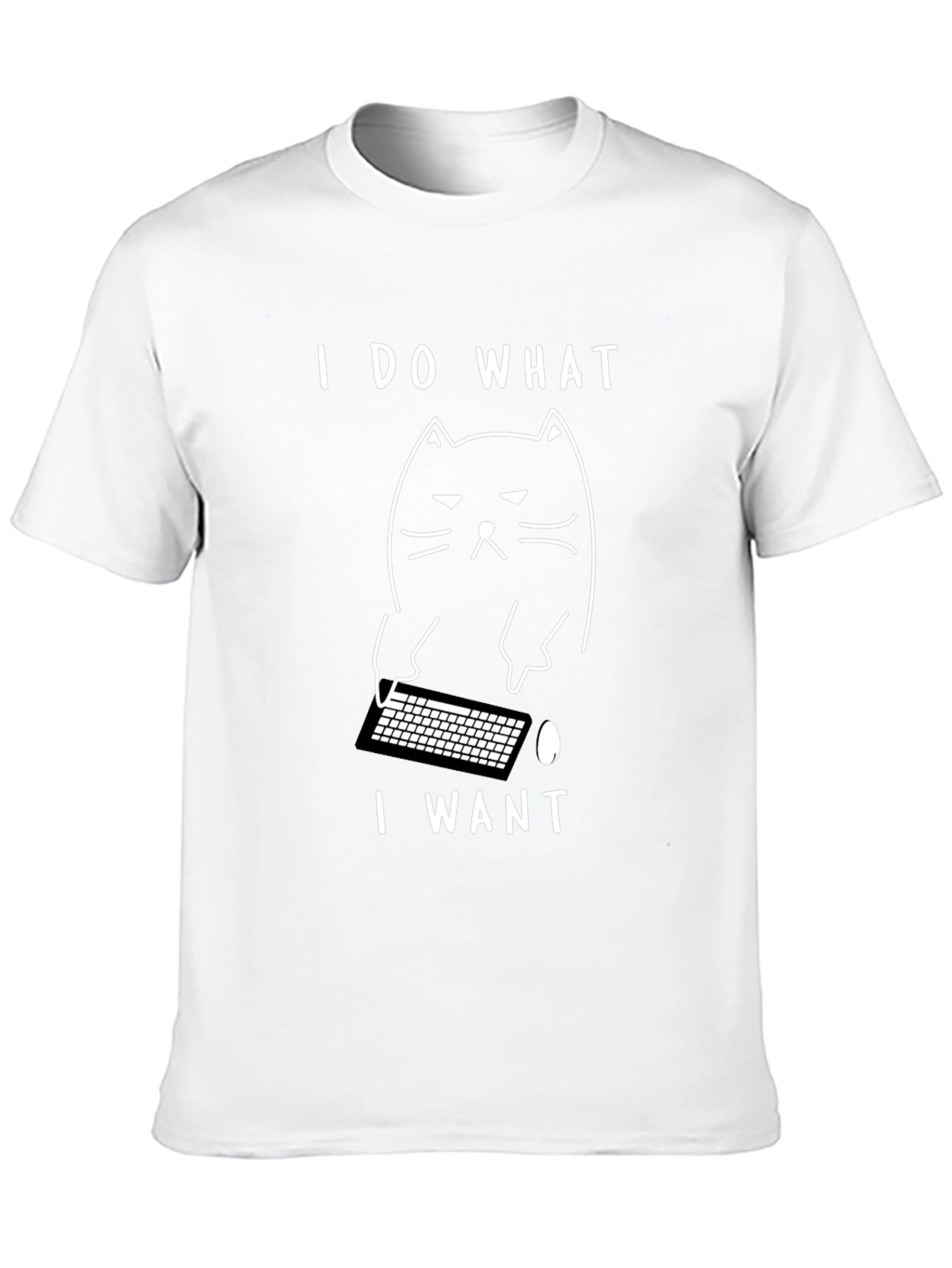 Funny Cat I Do What I Want Black T-Shirt