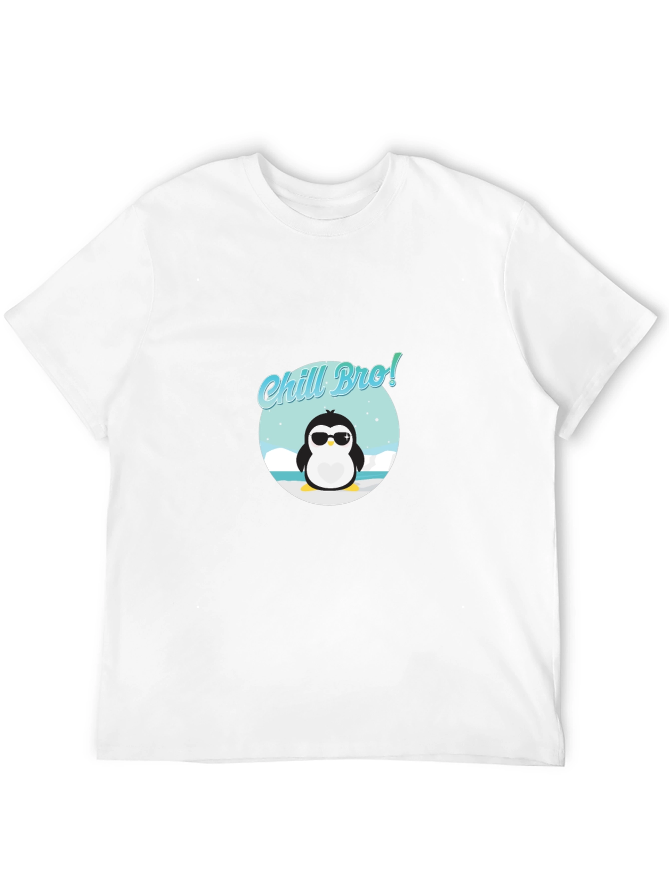 Chill Bro Penguin Graphic Tee - Black Cotton T-Shirt