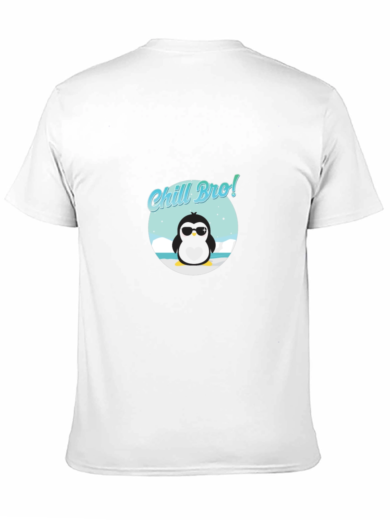 Chill Bro Penguin Graphic Tee - Black Cotton T-Shirt