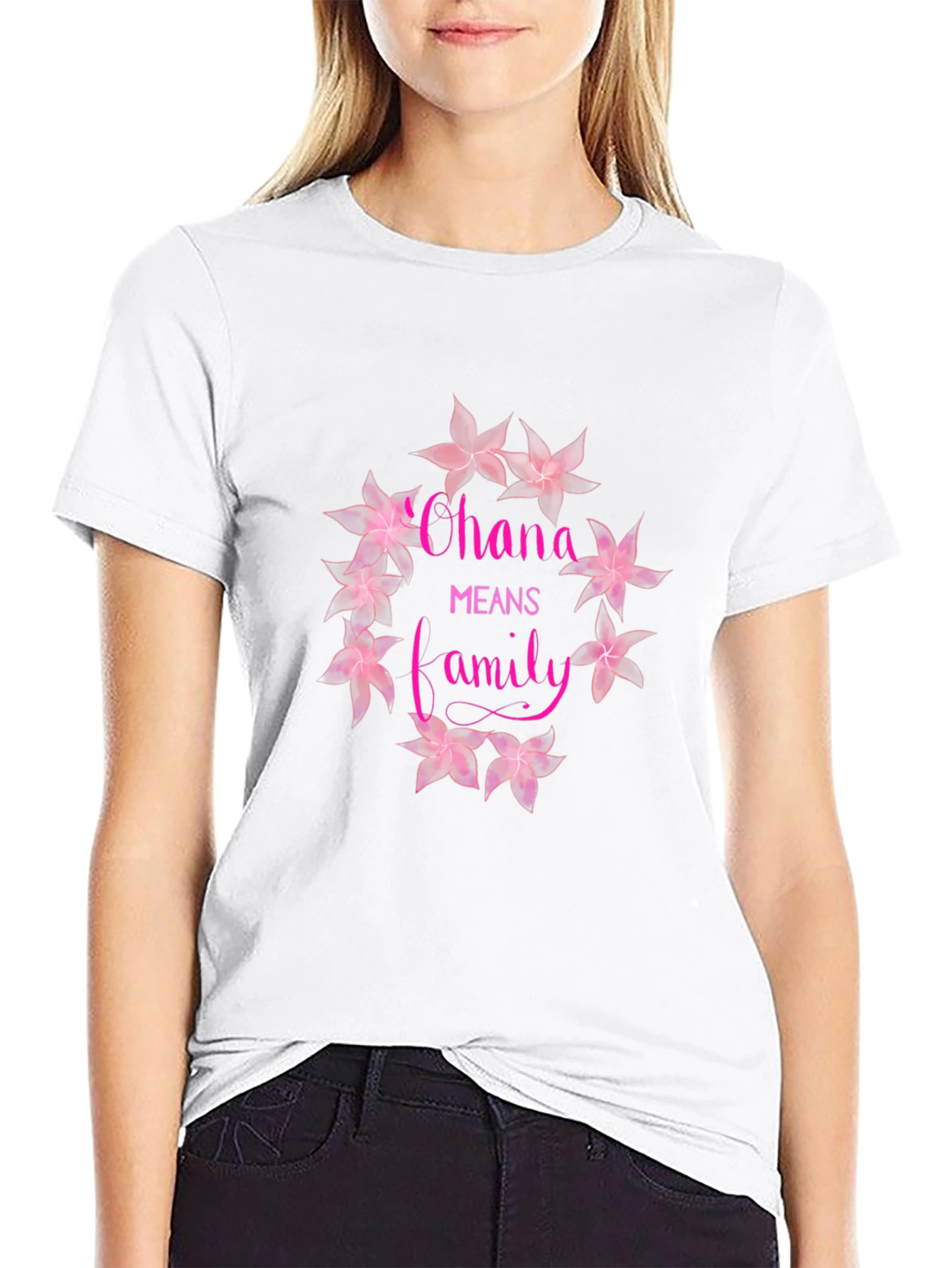 Ohana Means Family Floral T-Shirt