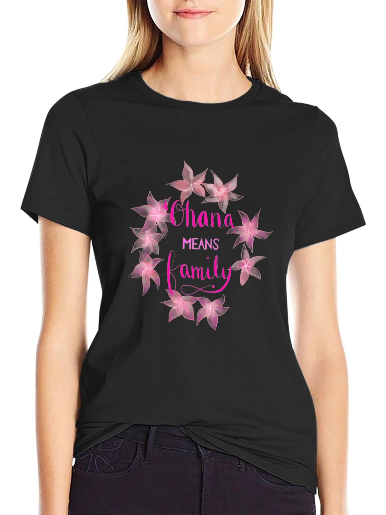 Ohana Means Family Floral T-Shirt