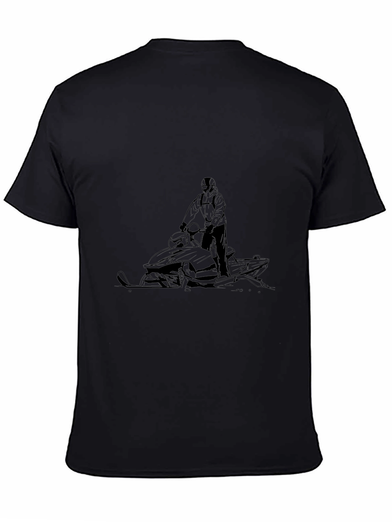 Black Snowmobile Graphic Tee - Ride in Style