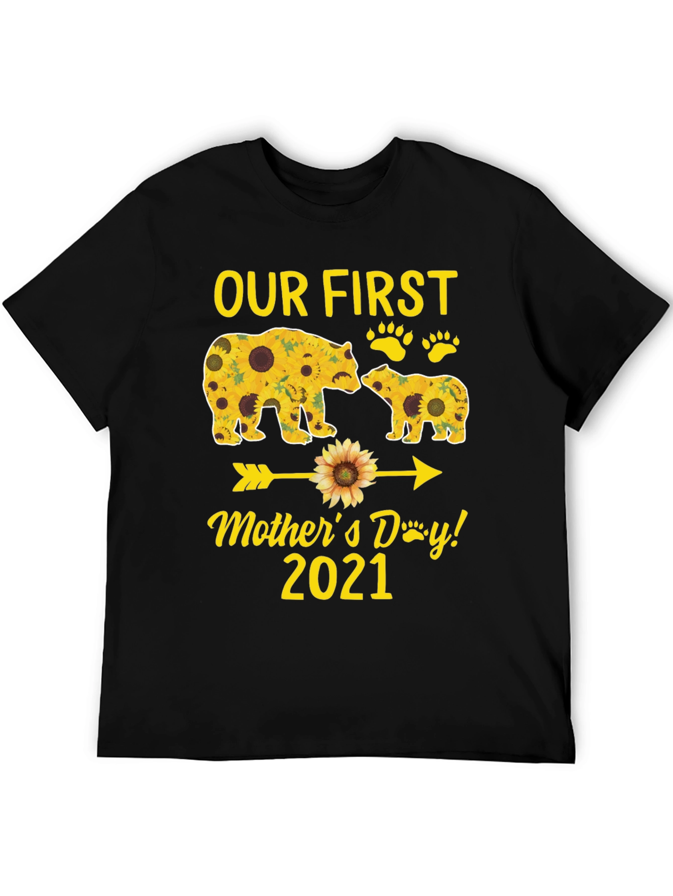 Our First Mothers Day 2021 Bear Sunflower T-Shirt