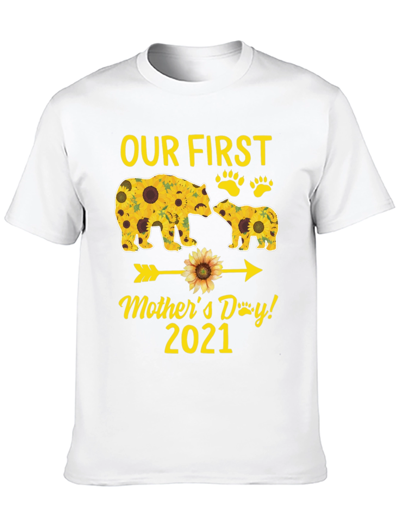 Our First Mothers Day 2021 Bear Sunflower T-Shirt