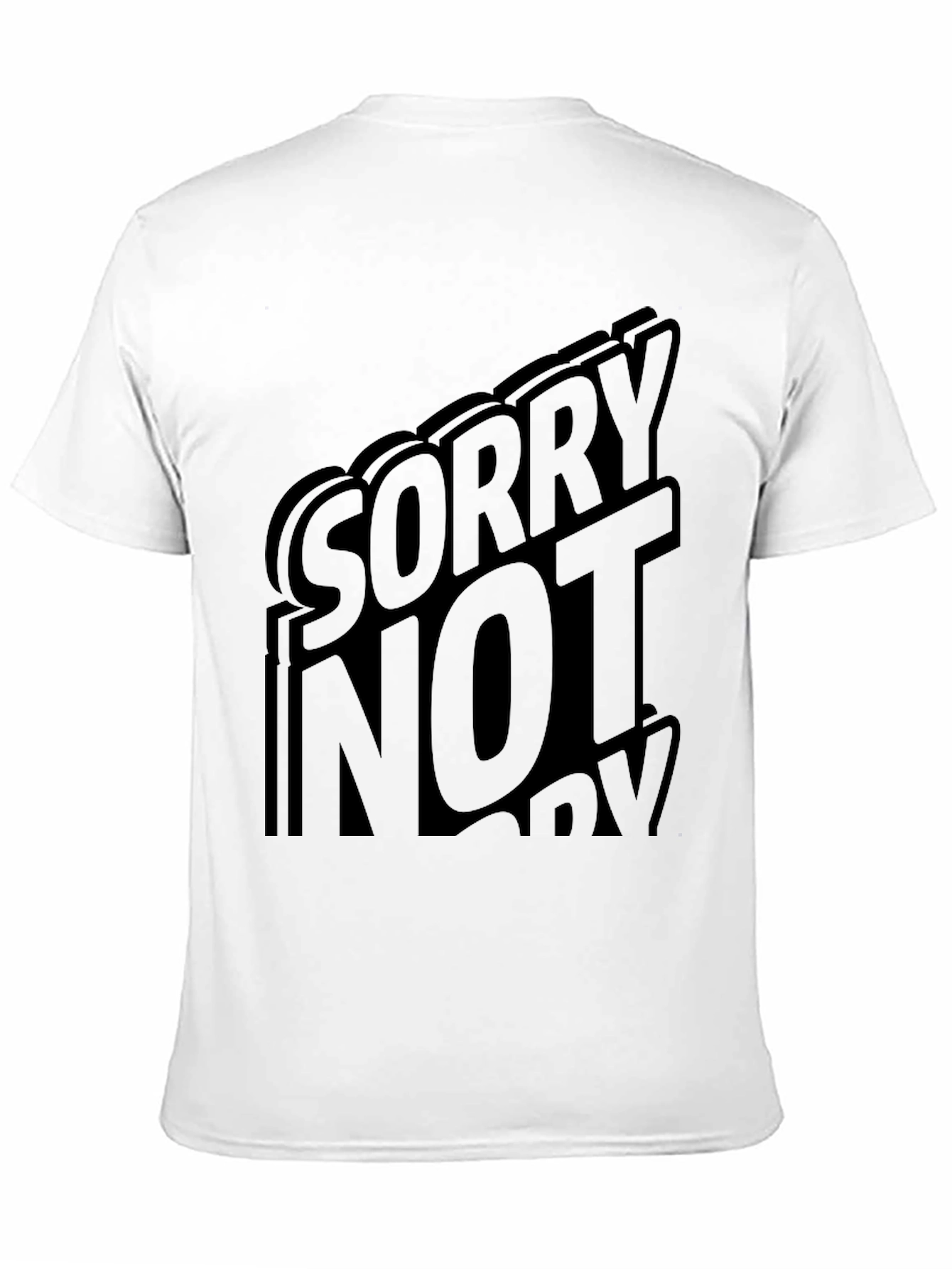Sorry Not Sorry Black Graphic T-Shirt