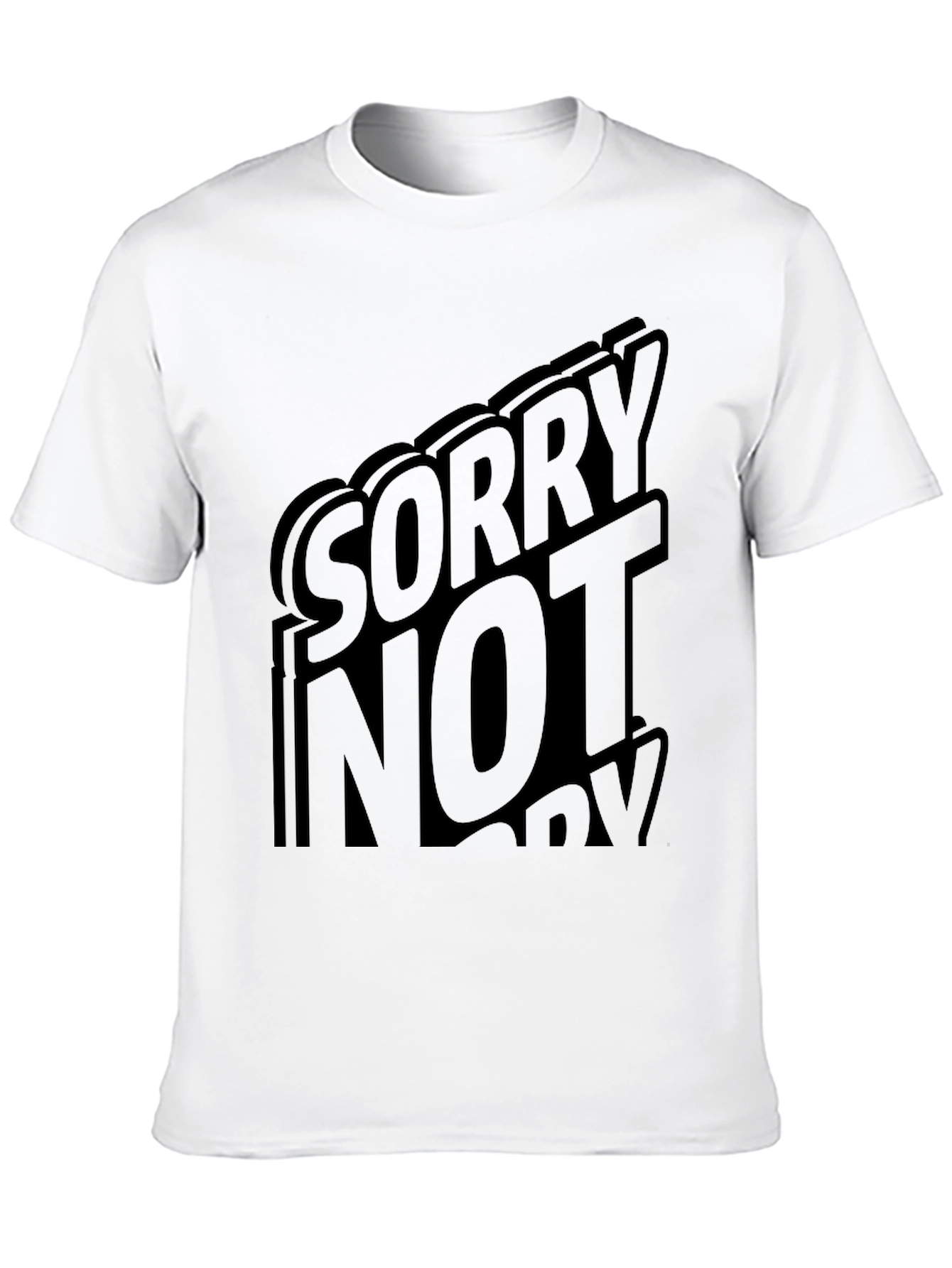 Sorry Not Sorry Black Graphic T-Shirt