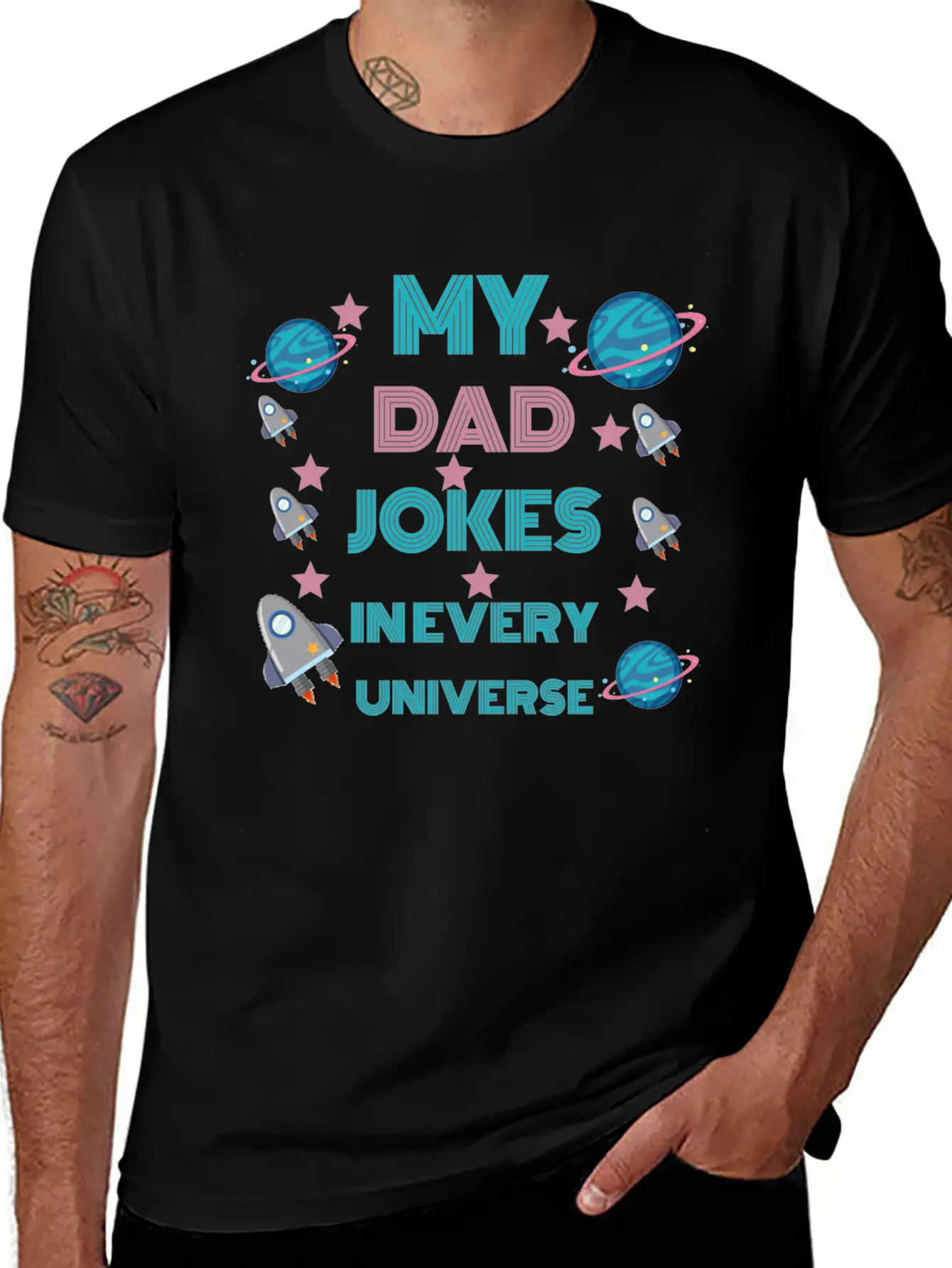 My Dad Jokes In Every Universe Unisex Casual T-Shirt – Clean Design For Daily Comfort