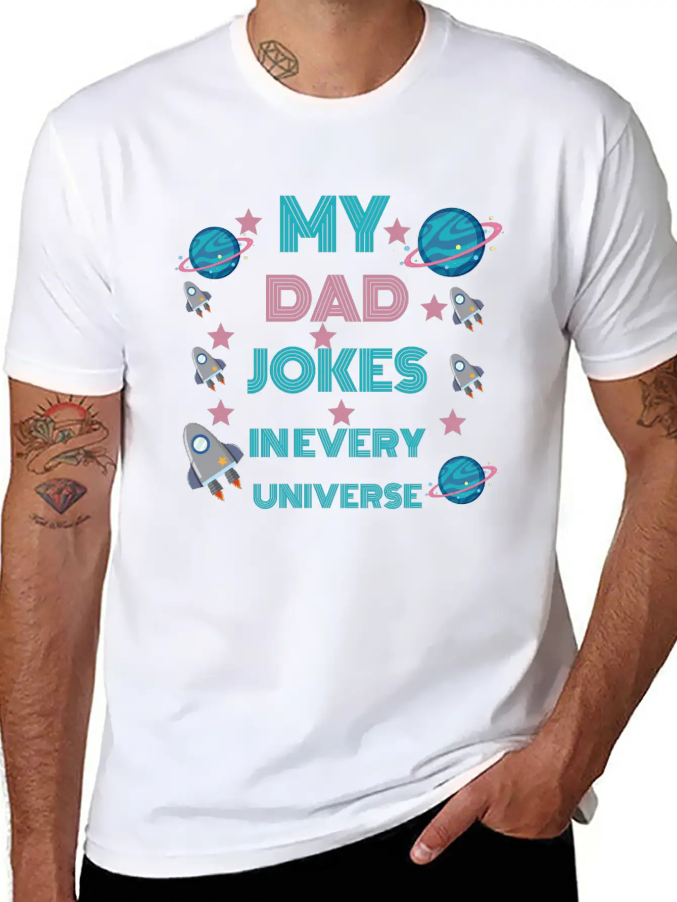 My Dad Jokes In Every Universe Unisex Casual T-Shirt – Clean Design For Daily Comfort