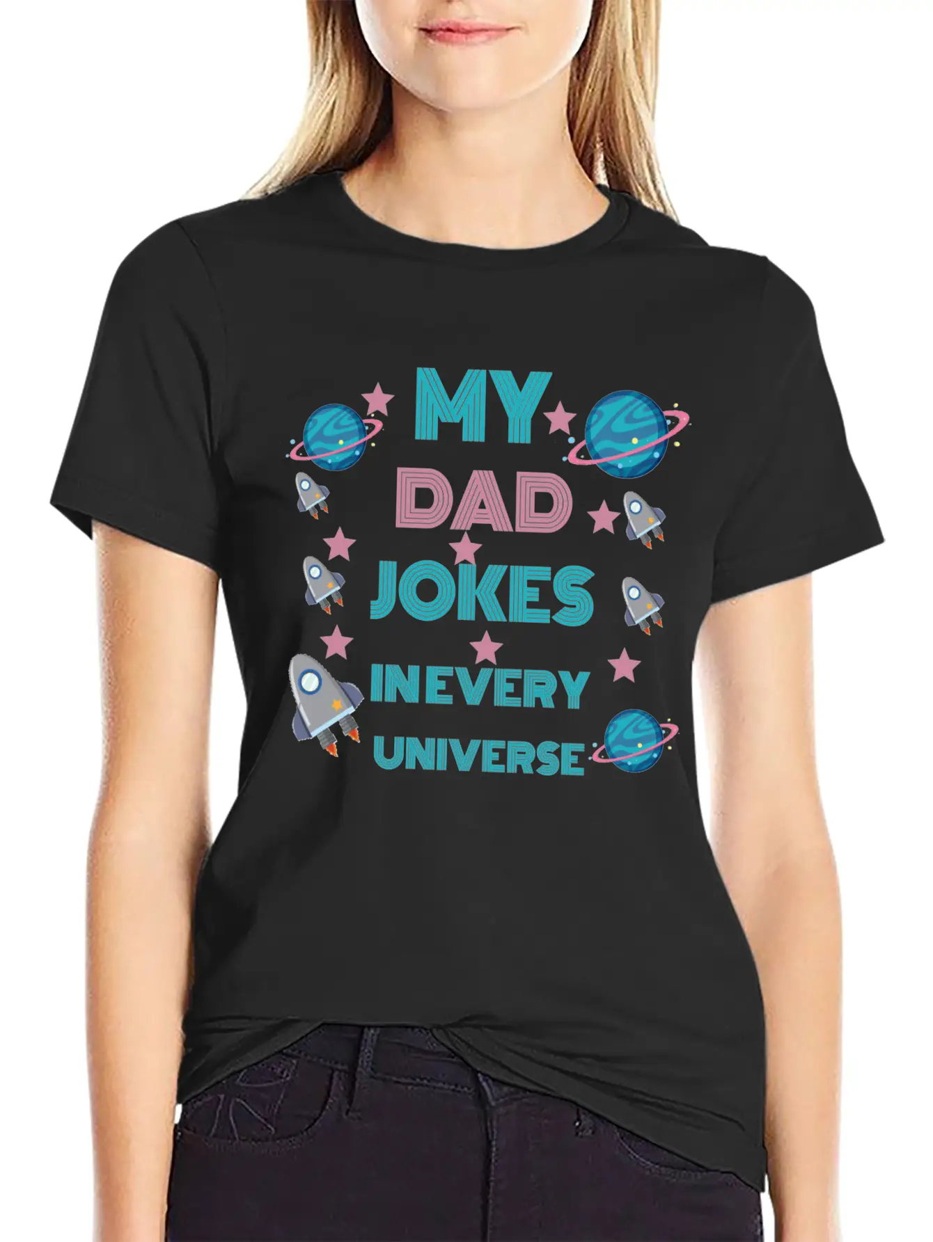 My Dad Jokes In Every Universe Unisex Casual T-Shirt – Clean Design For Daily Comfort
