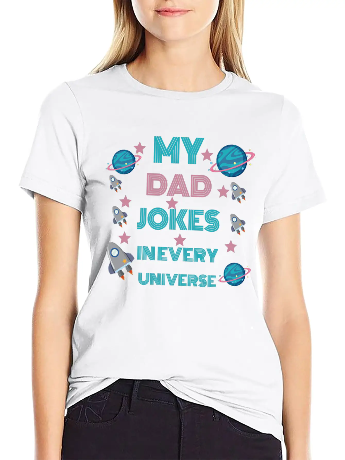 My Dad Jokes In Every Universe Unisex Casual T-Shirt – Clean Design For Daily Comfort