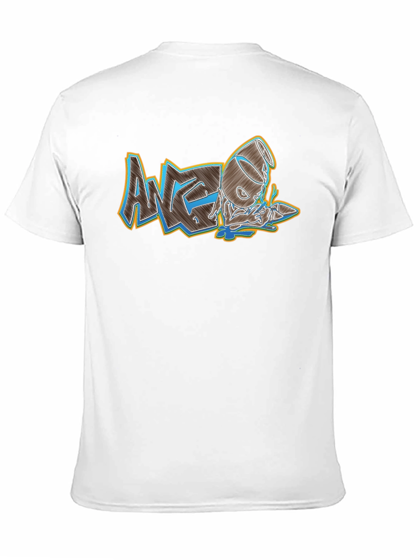 Mens Black Graphic Print Crew Neck Tee