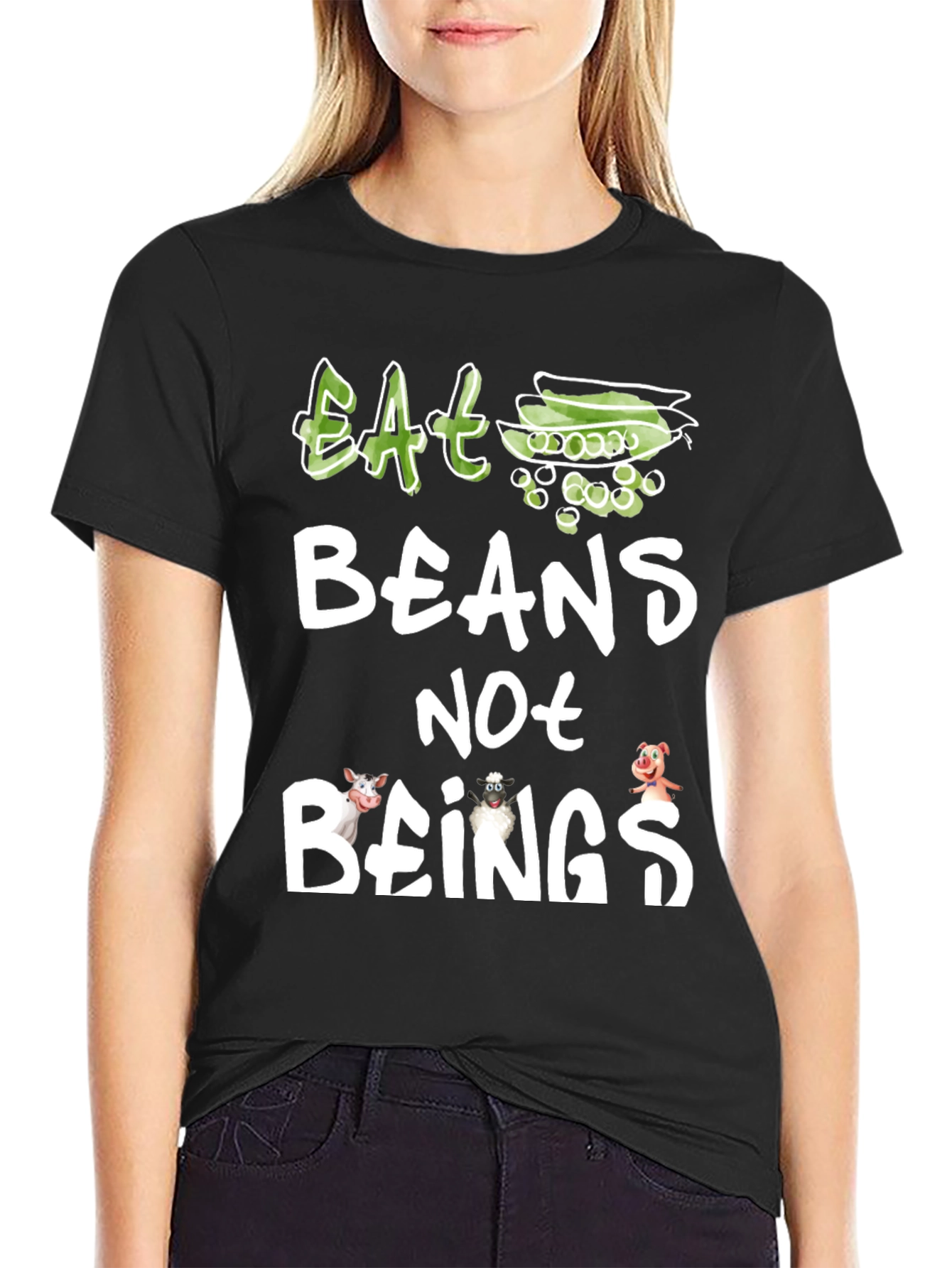 Eat Beans Not Beings Vegan T-Shirt