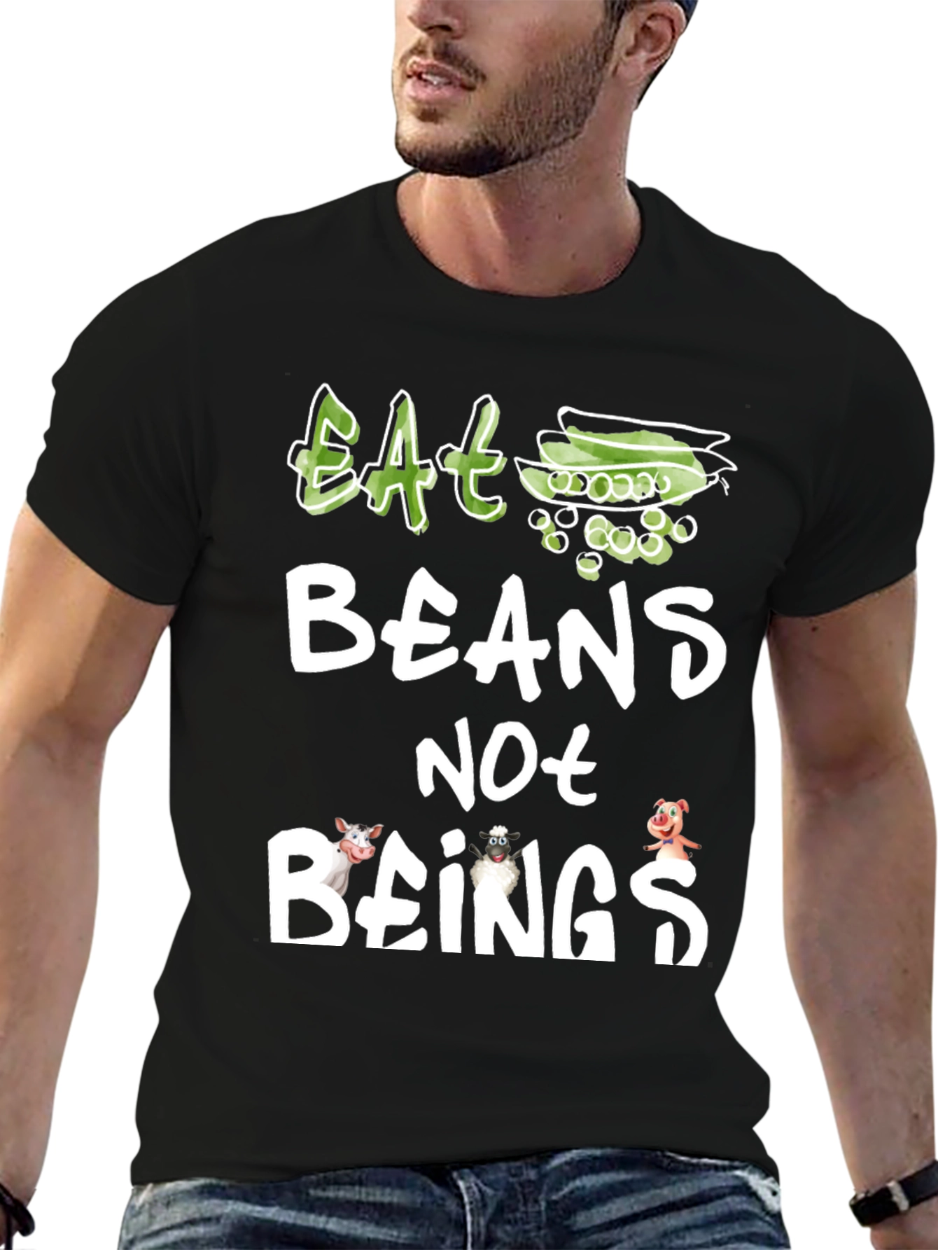 Eat Beans Not Beings Vegan T-Shirt