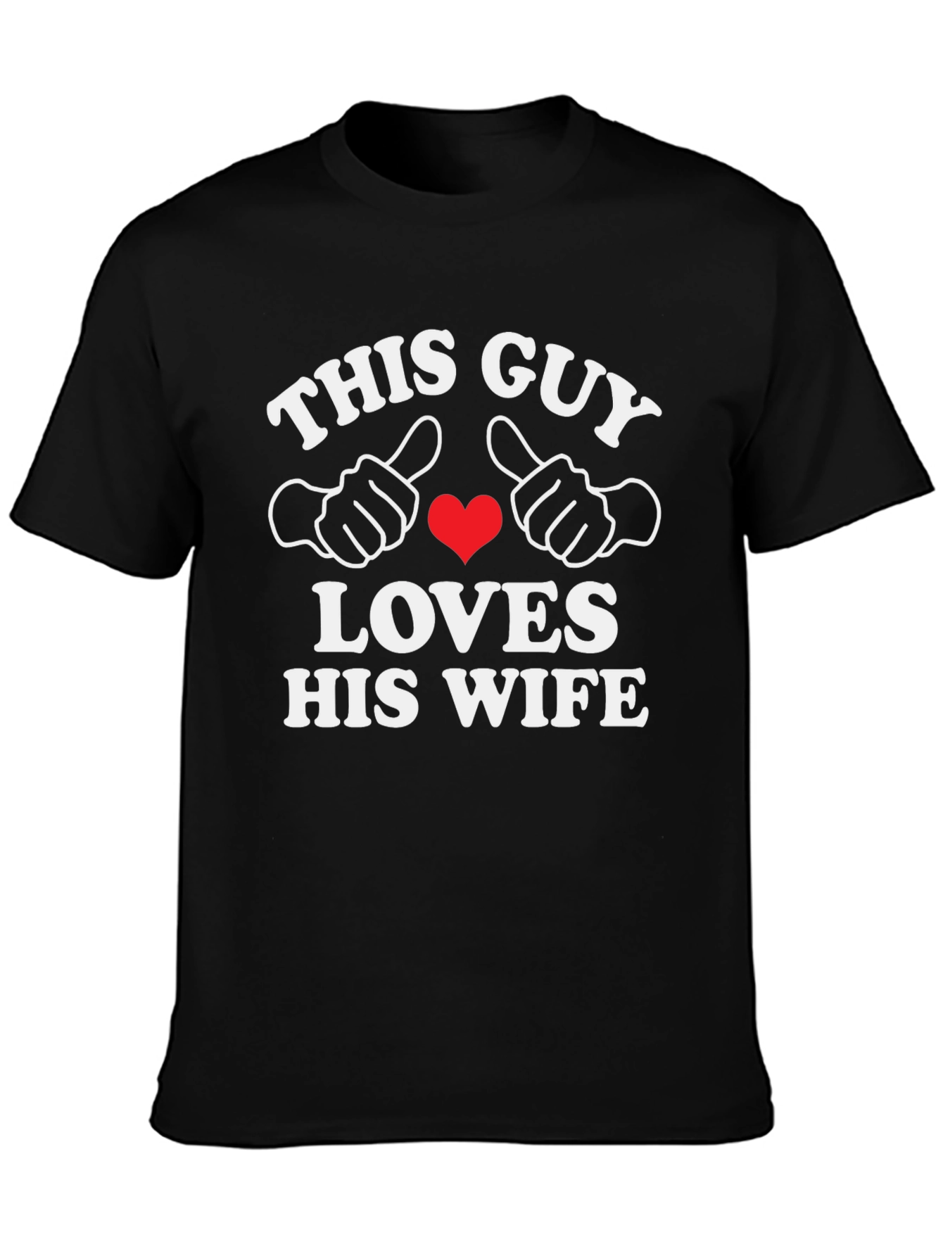 This Guy Loves His Wife Black T-Shirt