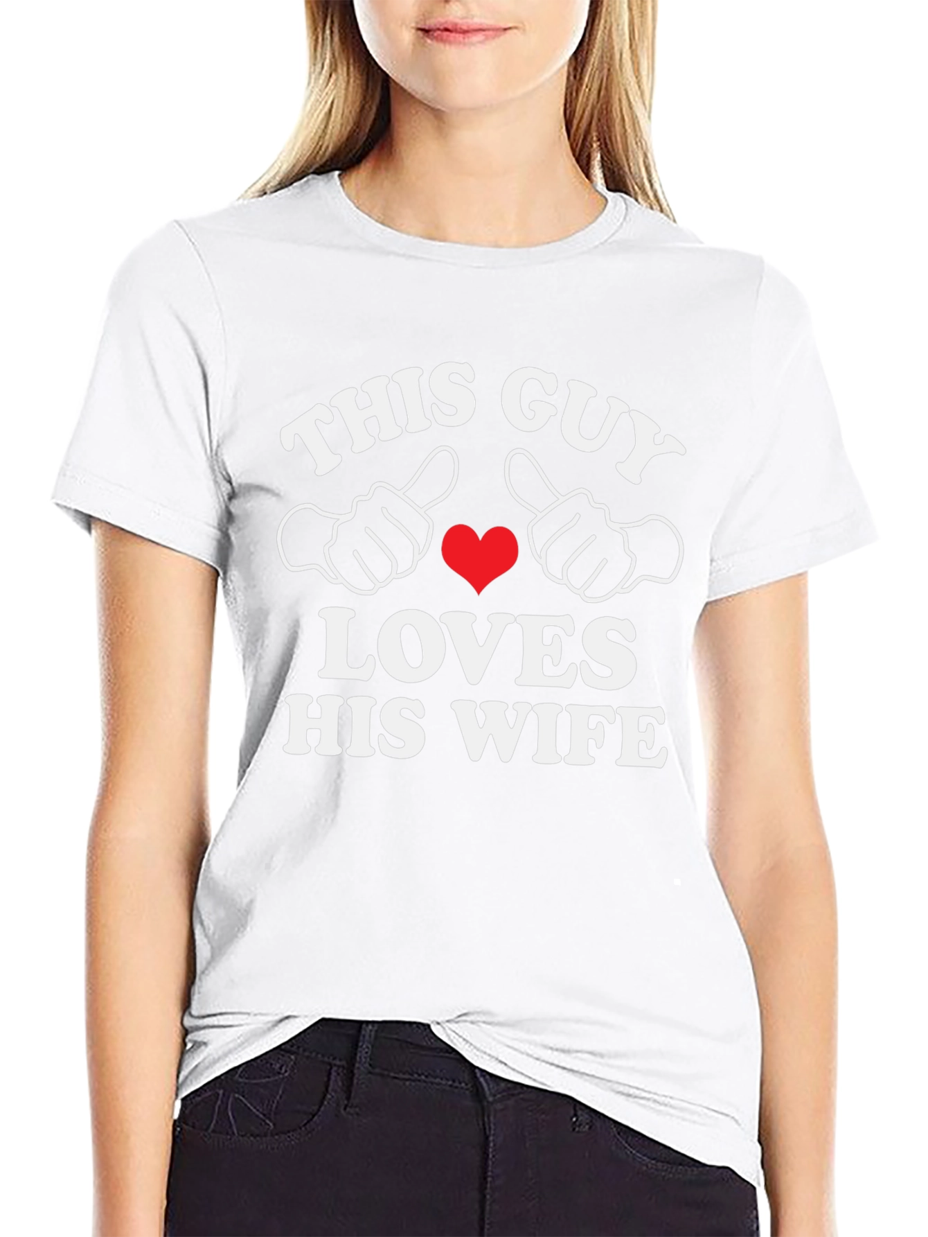 This Guy Loves His Wife Black T-Shirt
