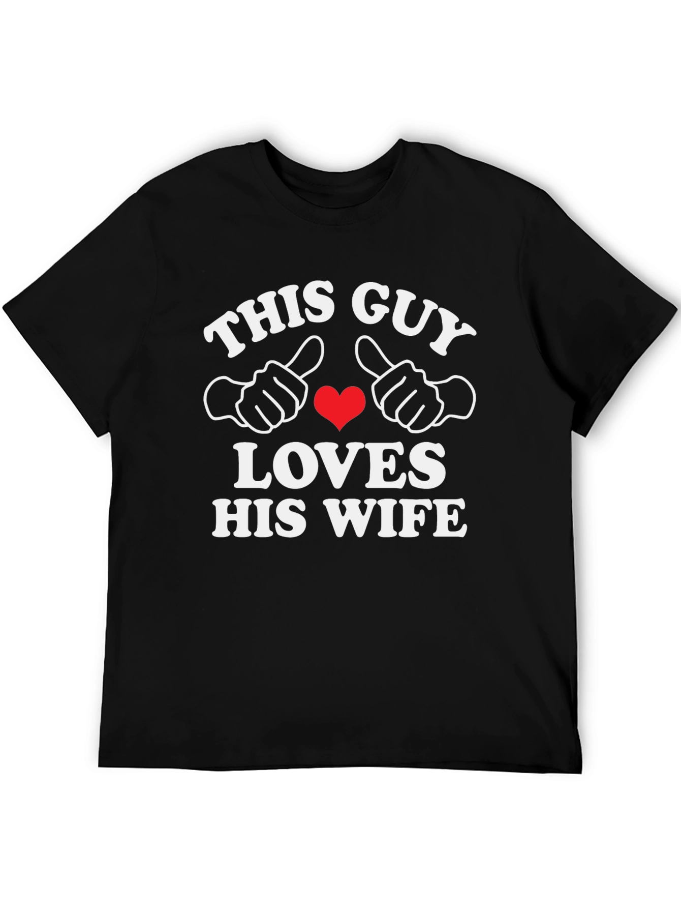 This Guy Loves His Wife Black T-Shirt