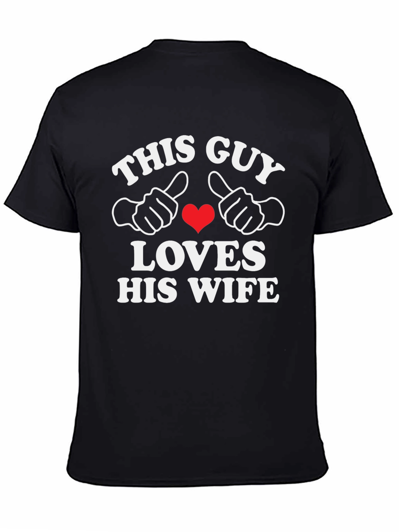 This Guy Loves His Wife Black T-Shirt