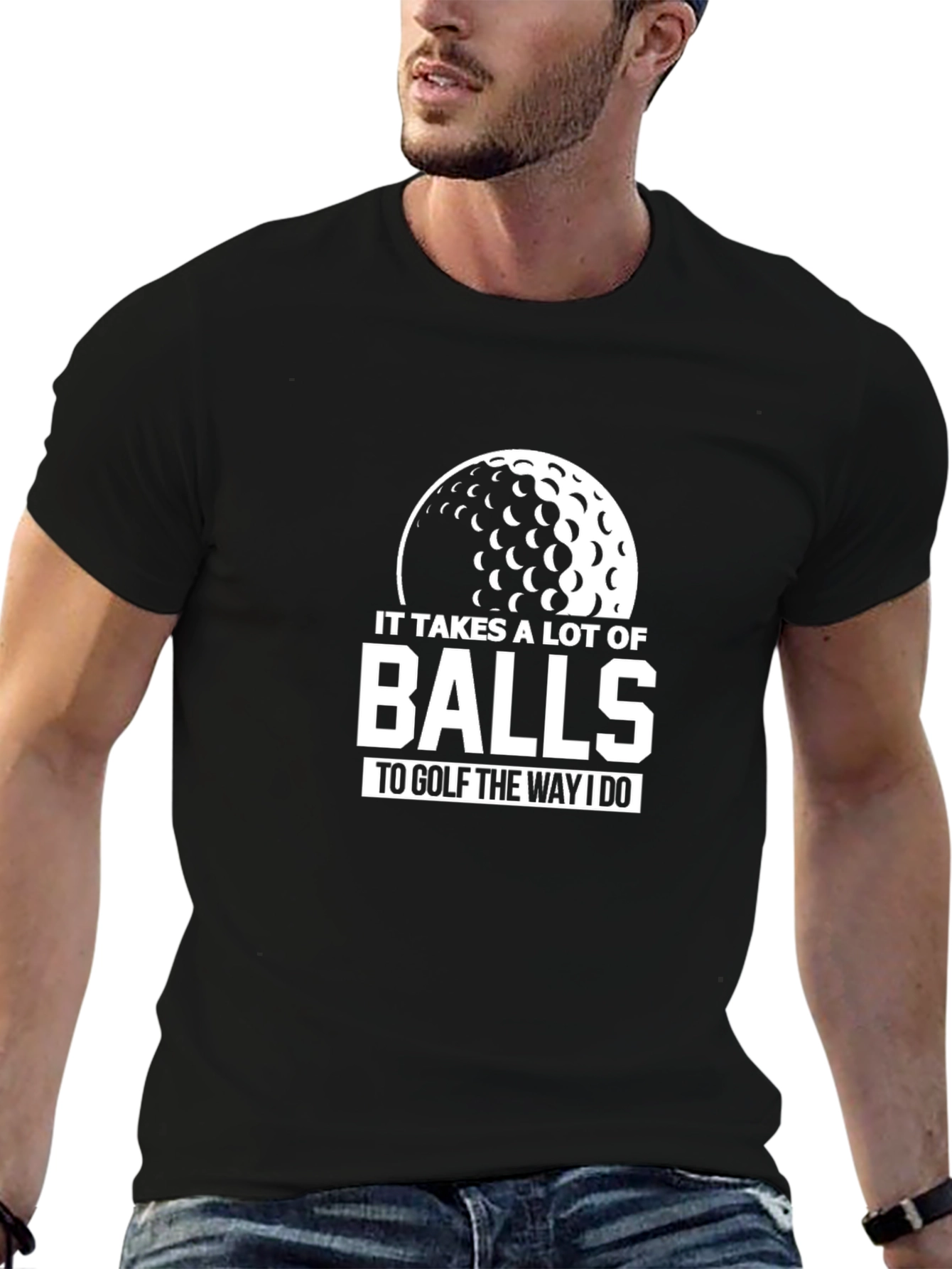 Funny Golf Balls Graphic Tee for Golfers